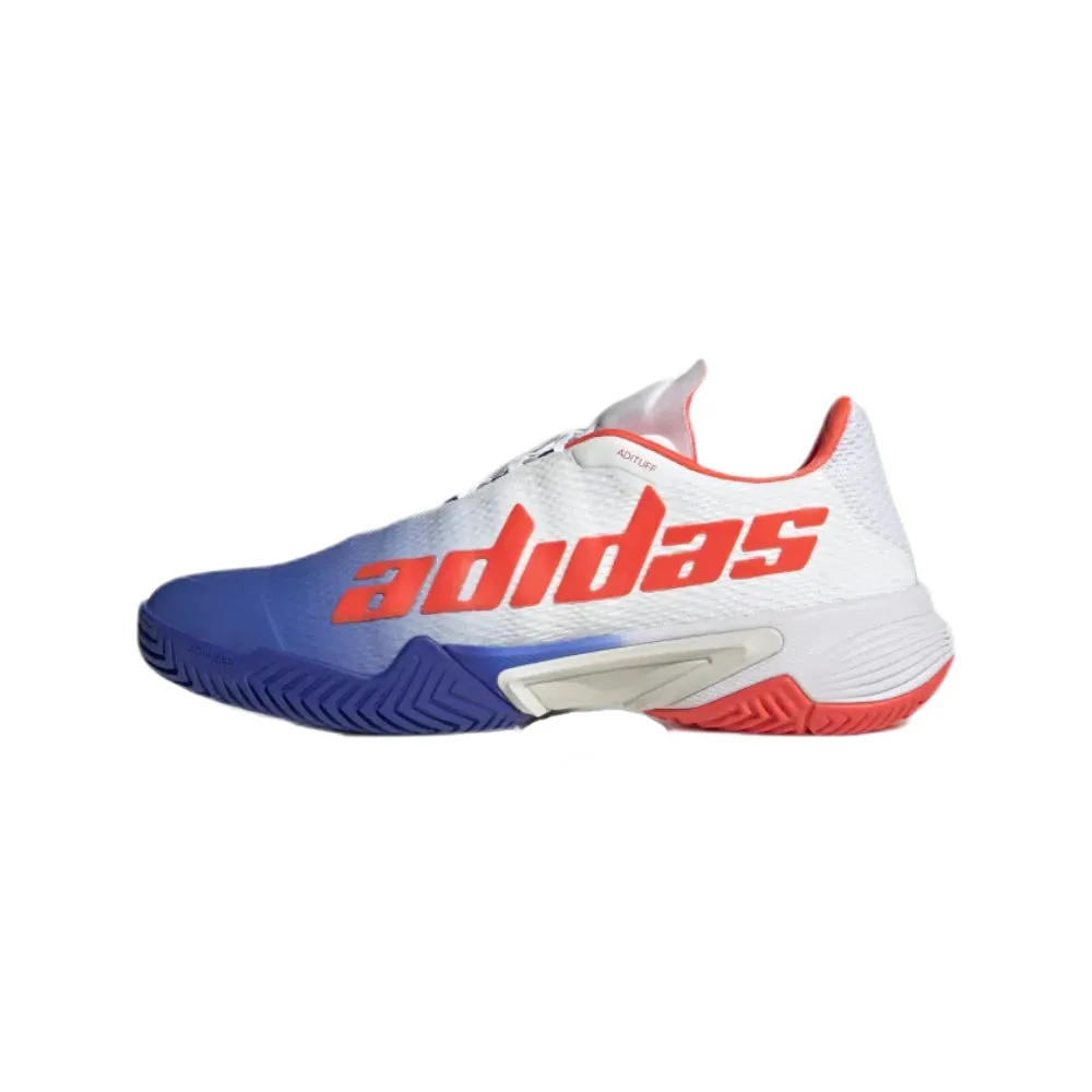 Adidas Men's Barricade Tennis Shoe (Lucid Blue/Core Black/Solar Red)