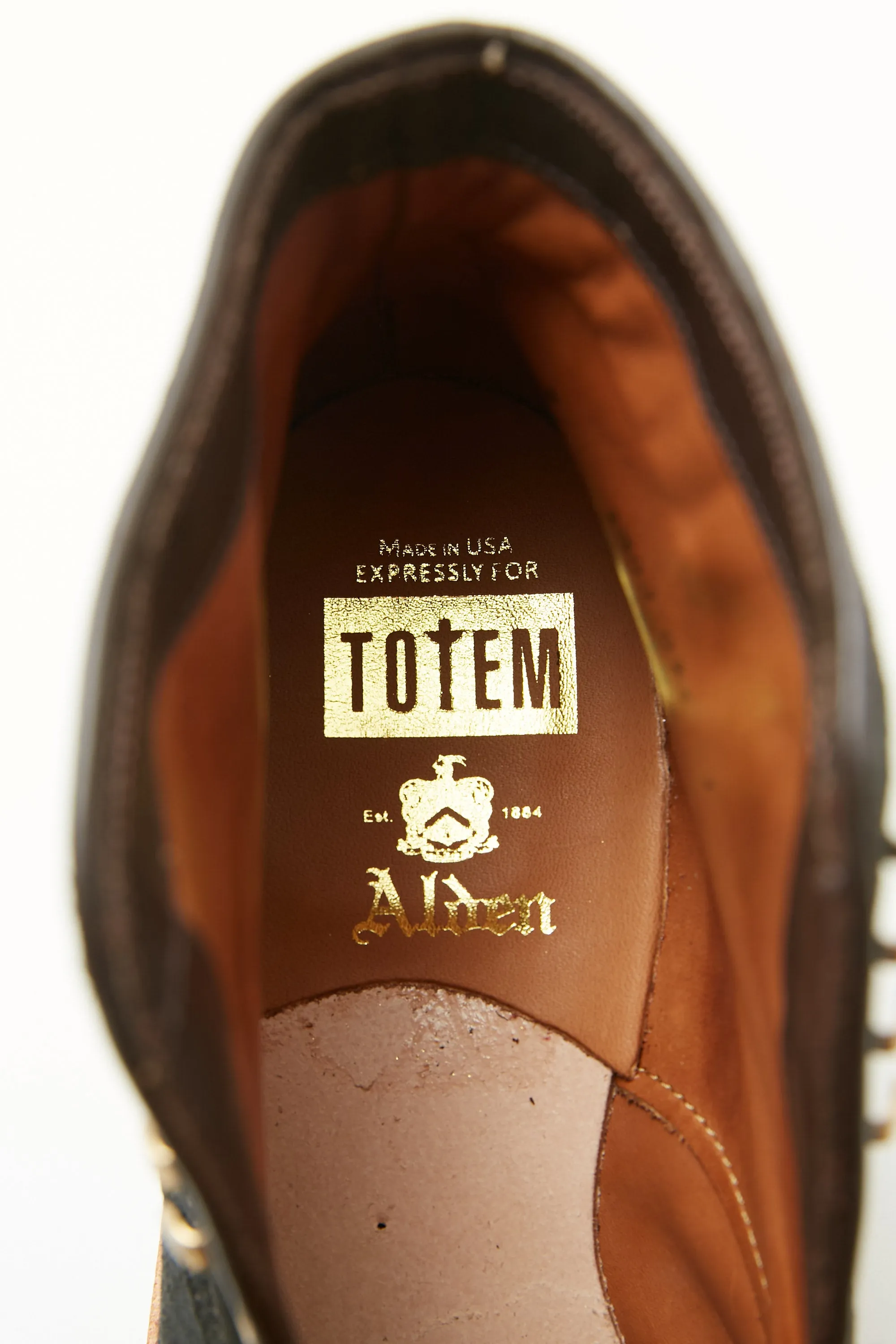 Alden x Totem EXCLUSIVE The Lombard Indy Boot - Reverse Earth Chamois