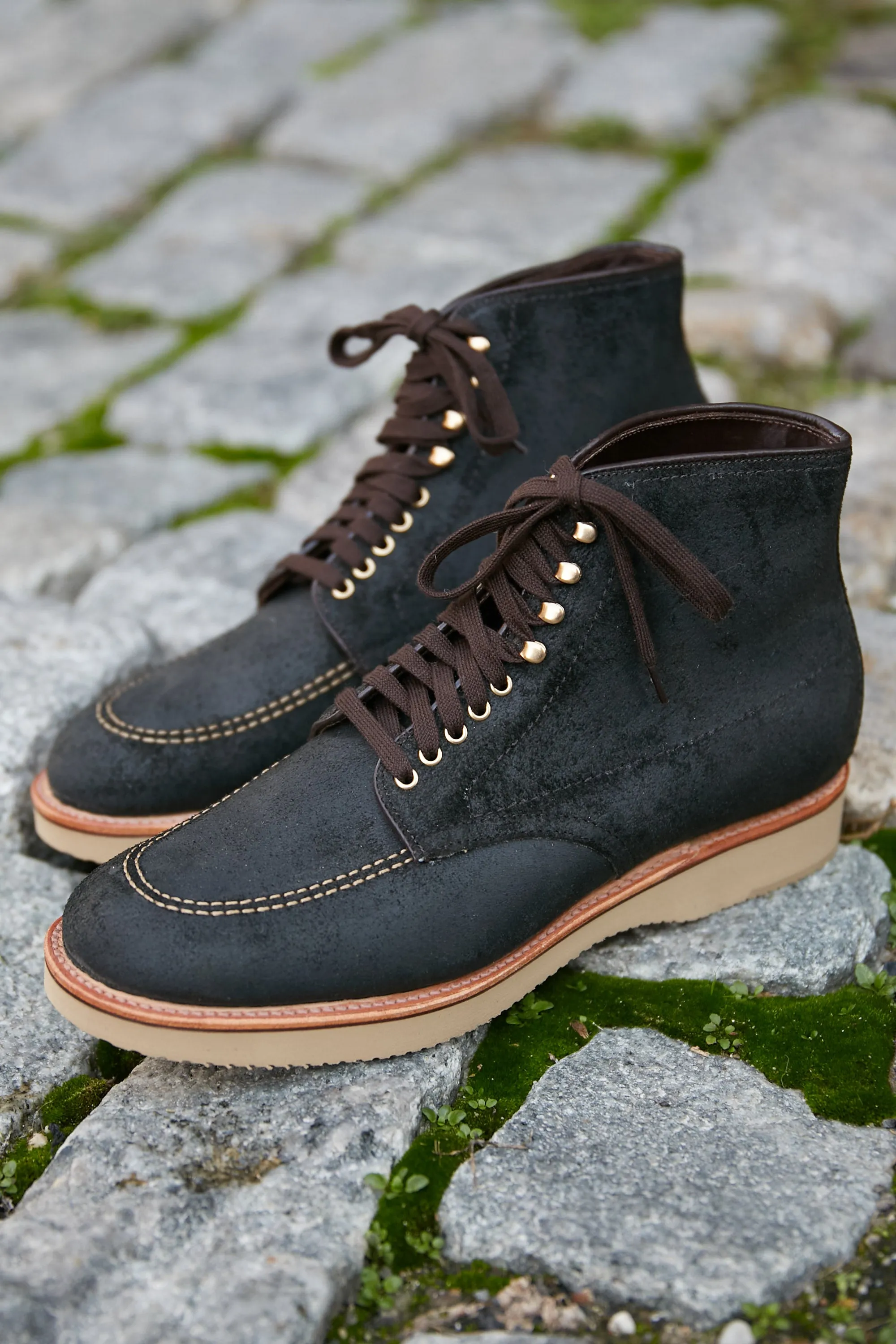 Alden x Totem EXCLUSIVE The Lombard Indy Boot - Reverse Earth Chamois