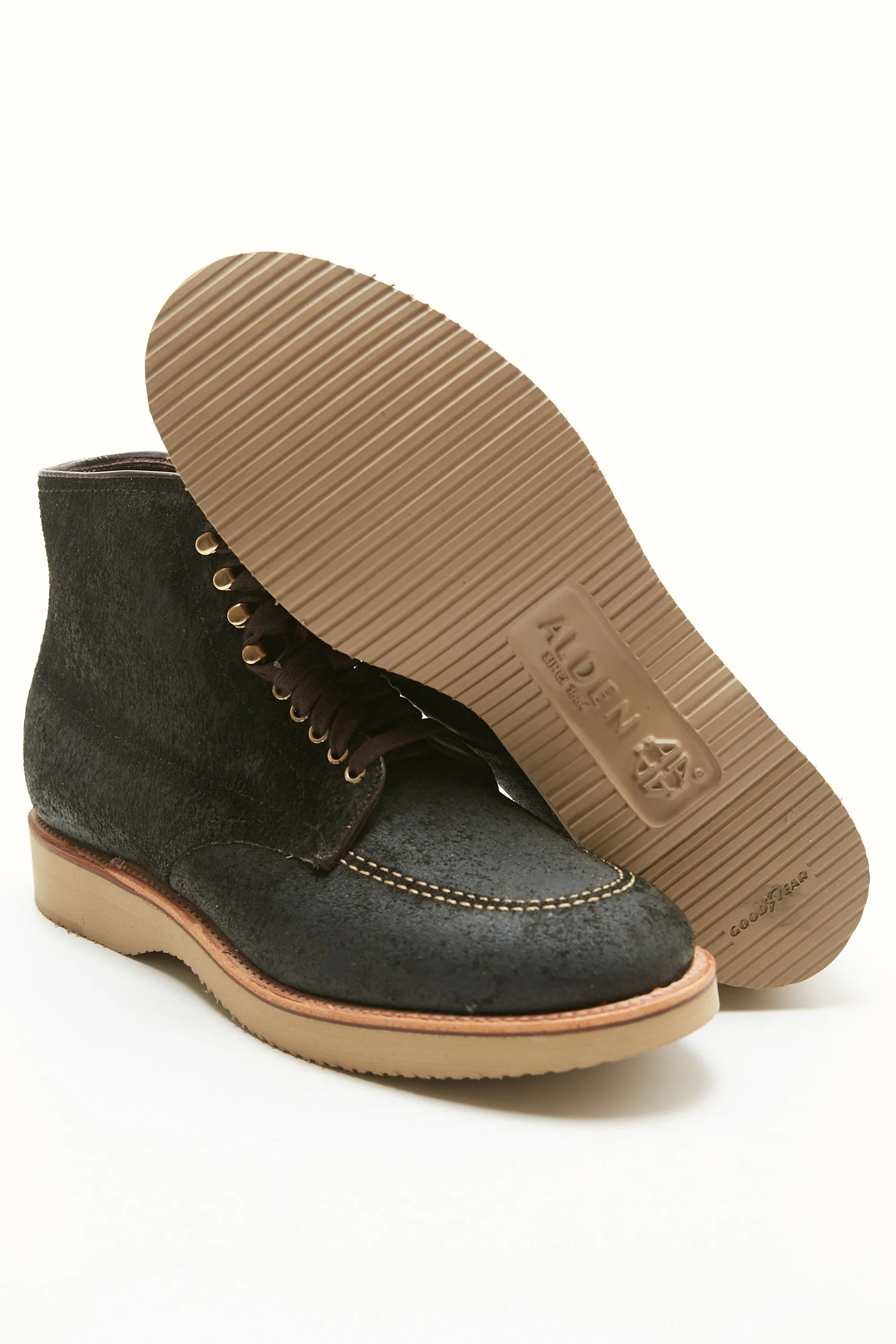 Alden x Totem EXCLUSIVE The Lombard Indy Boot - Reverse Earth Chamois