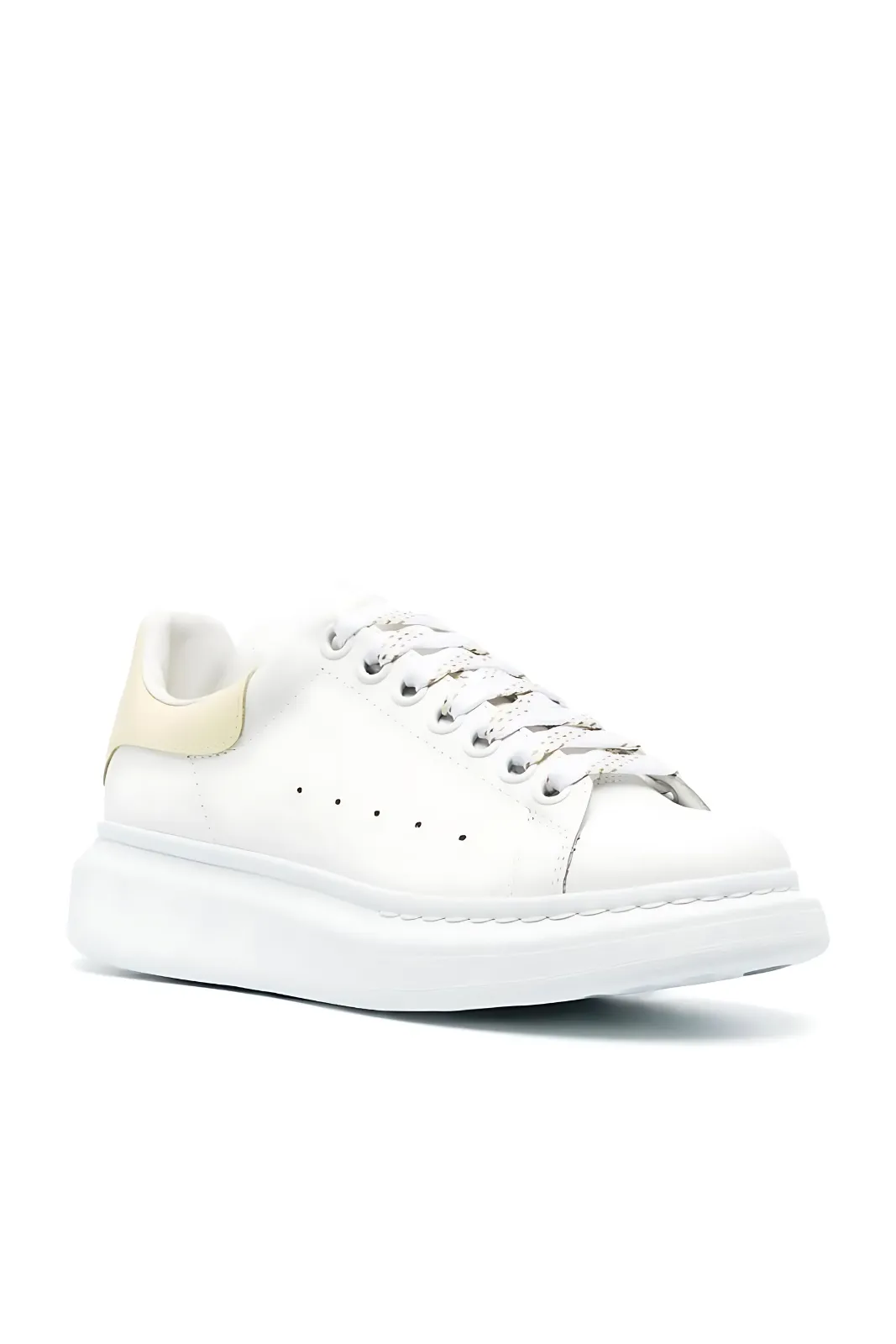 Alexander McQueen Oversized chunky low-top sneakers white - soft yellow