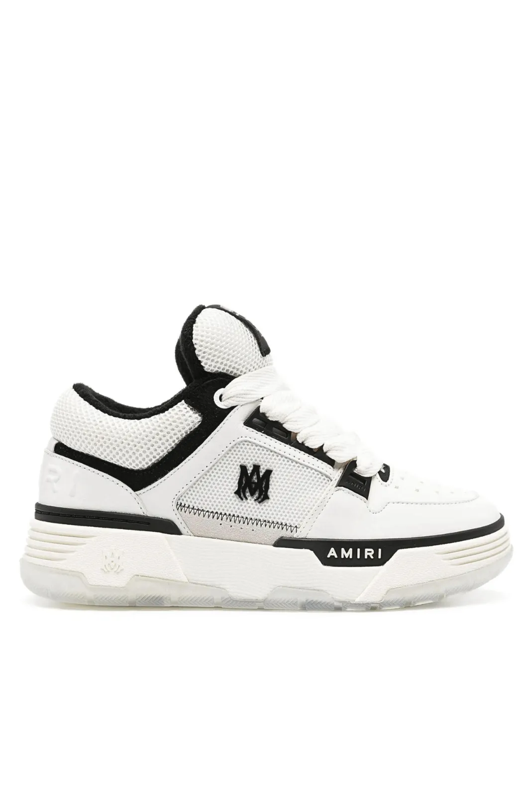 Amiri MA-1 Logo Plaque Lace-Up Sneakers for man White Black