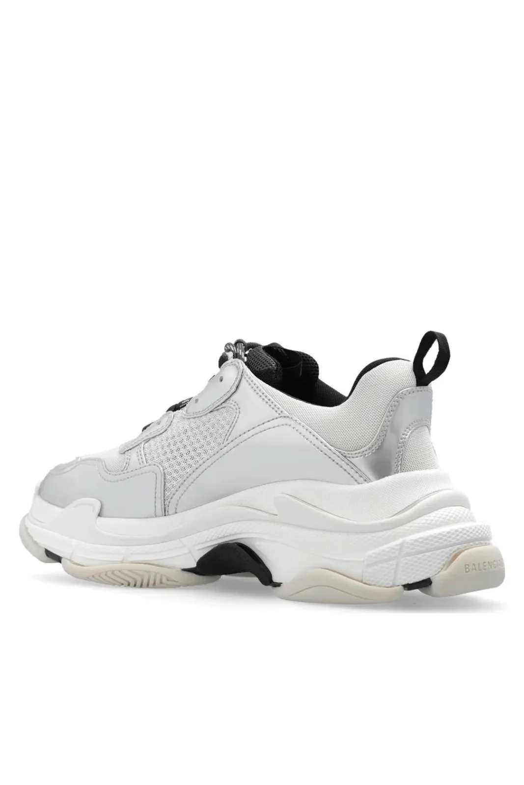 Balenciaga Triple S Lace-Up Sneakers Grey Metallize