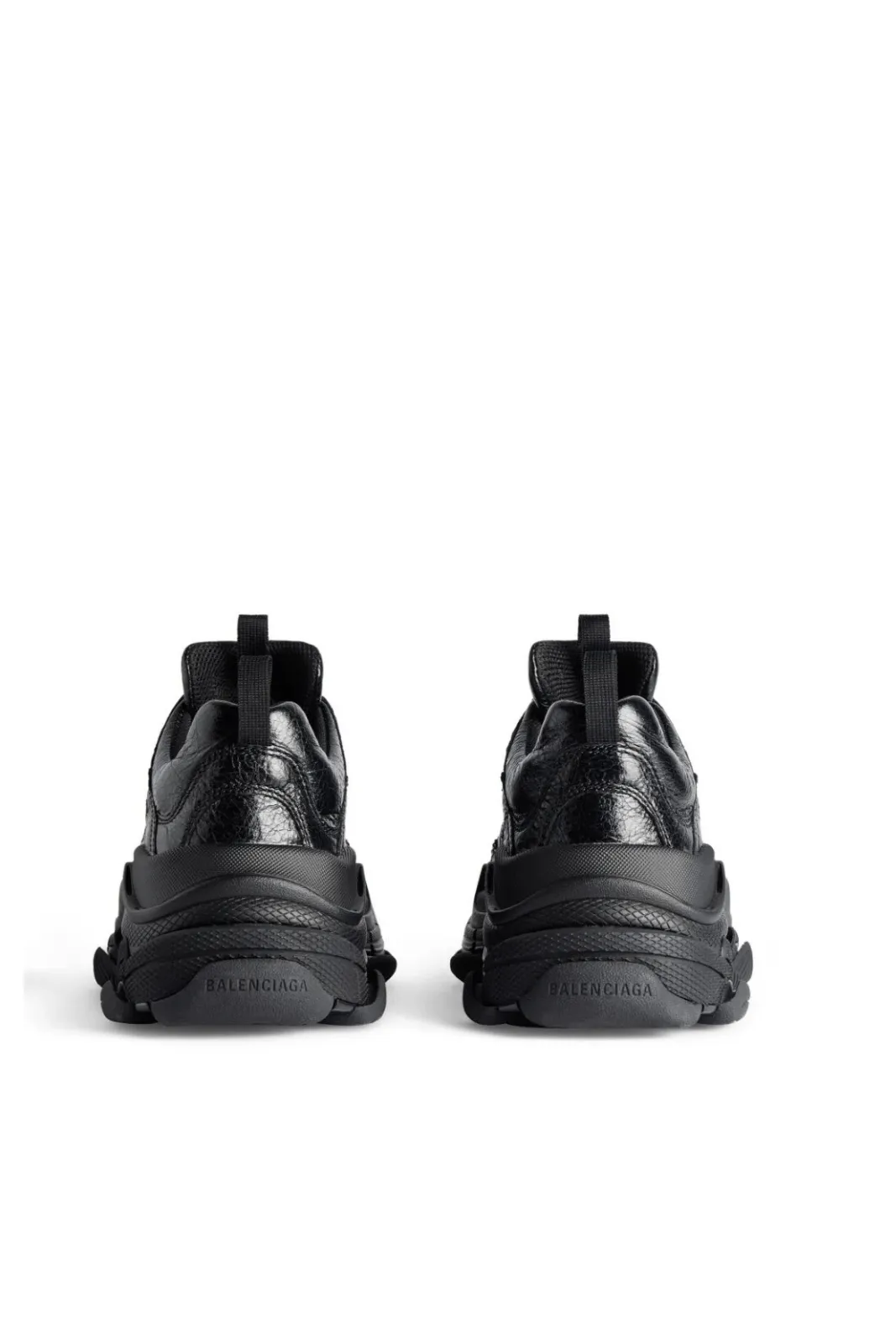 Balenciaga Triple S Lambskin Sneakers Black