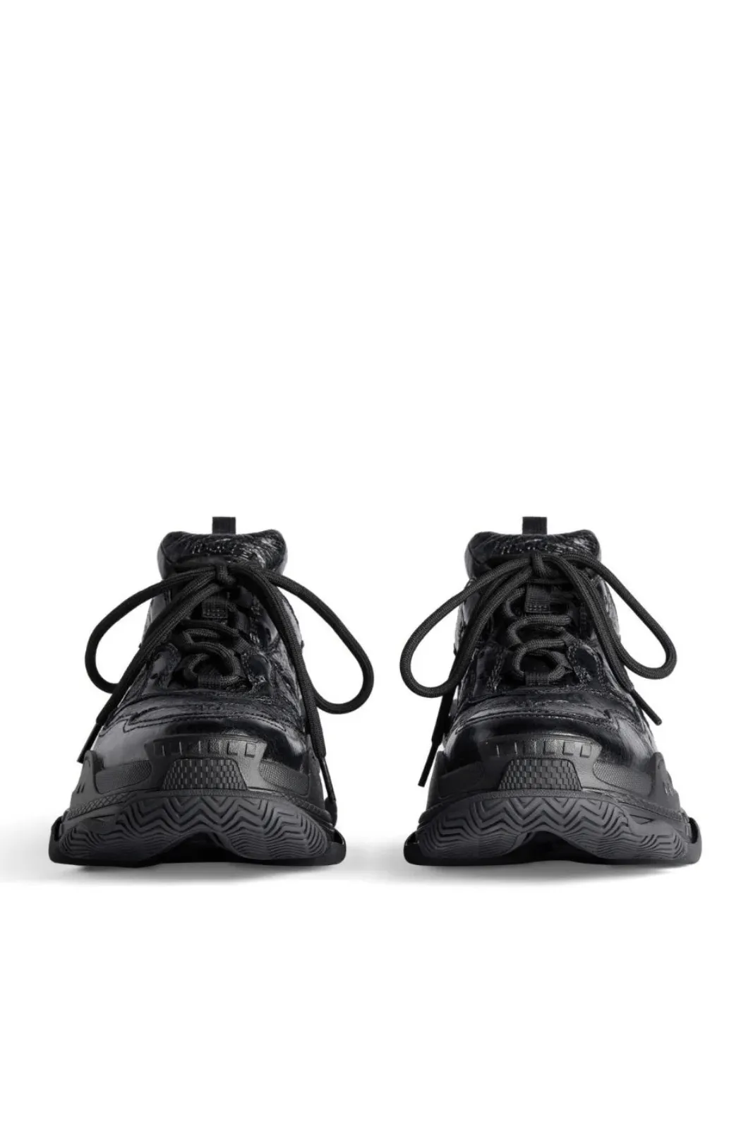 Balenciaga Triple S Lambskin Sneakers Black