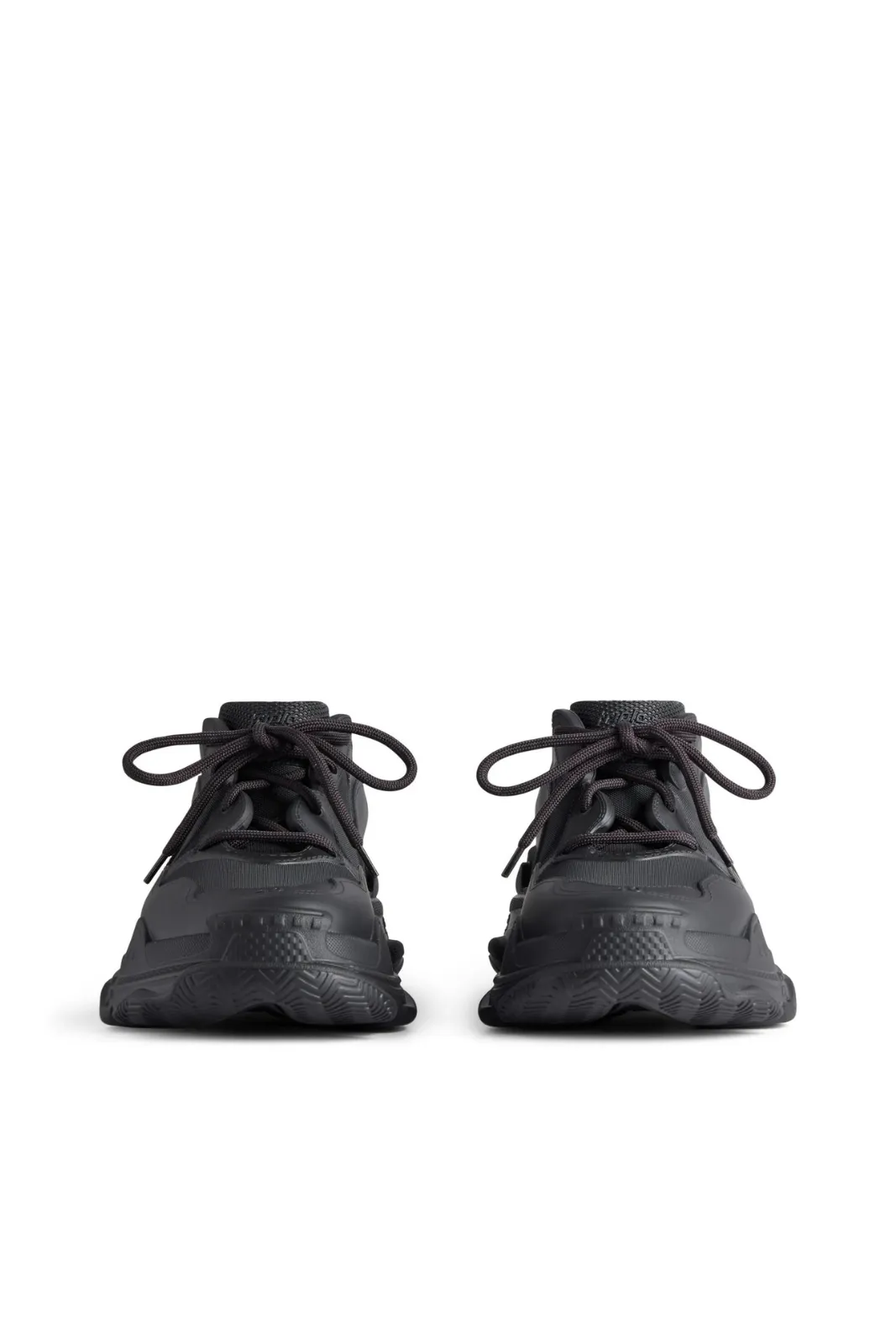 Balenciaga Triple S Mold Lace-Up Sneakers Black for man