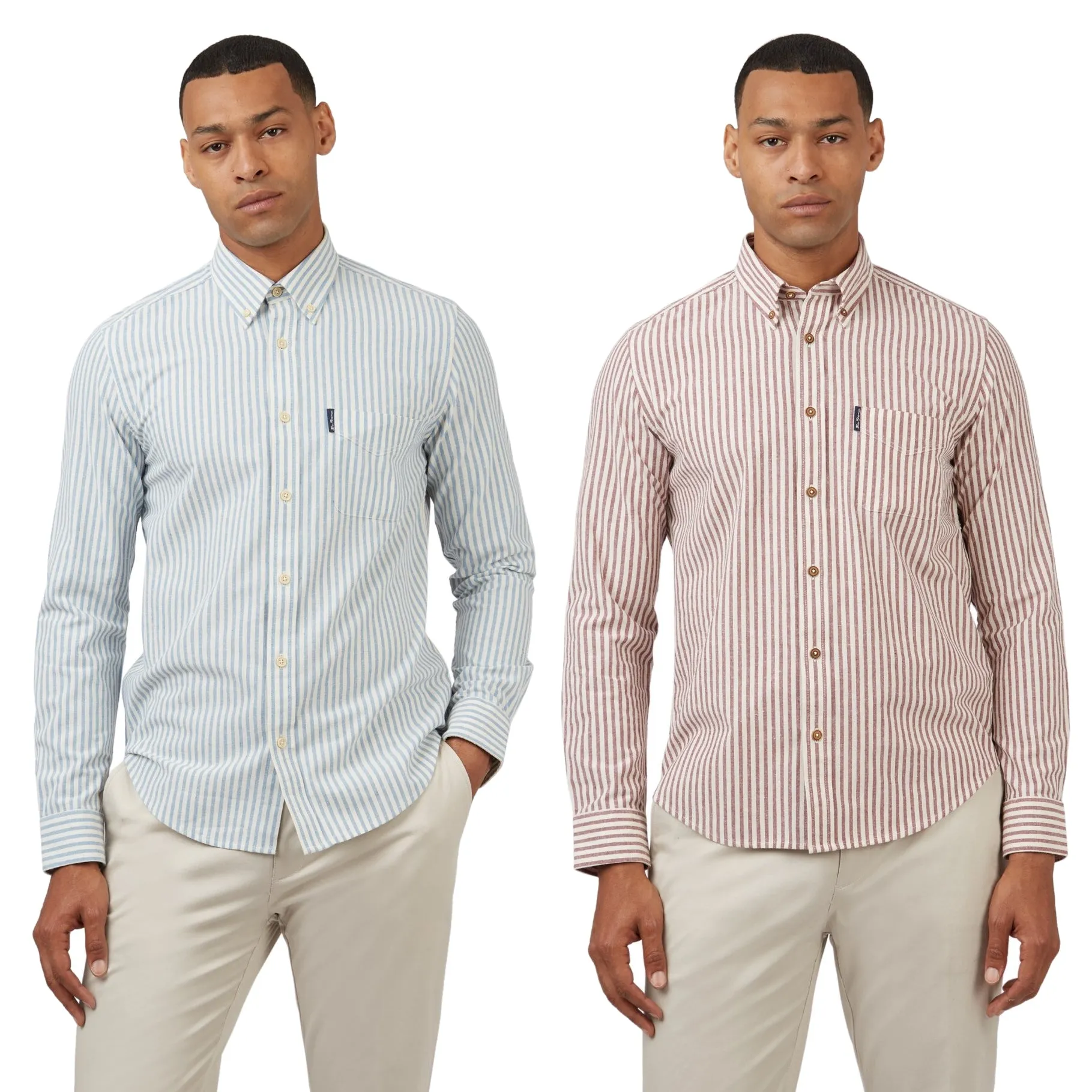 Ben Sherman Mens Oxford Stripe Shirt