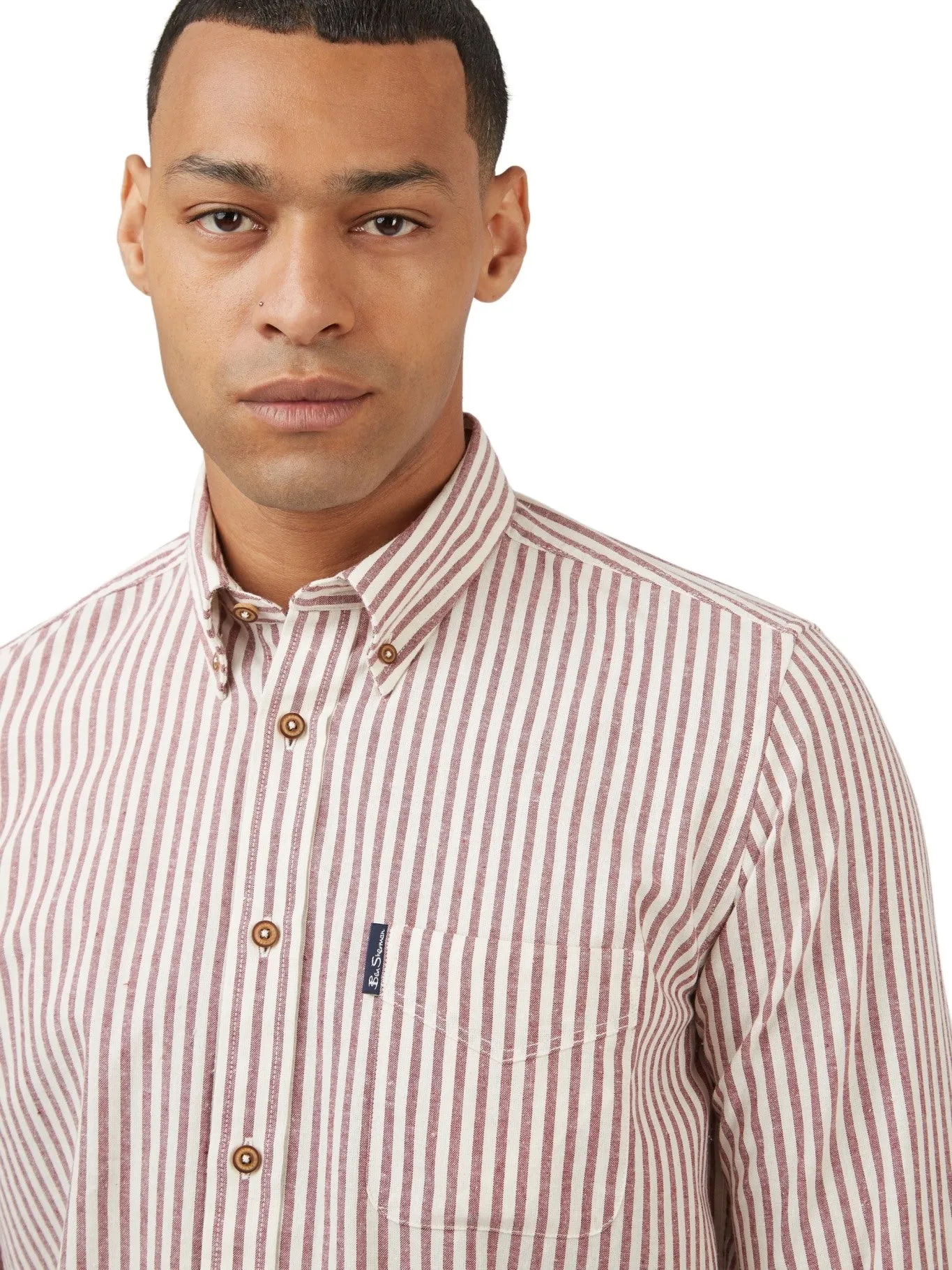 Ben Sherman Mens Oxford Stripe Shirt