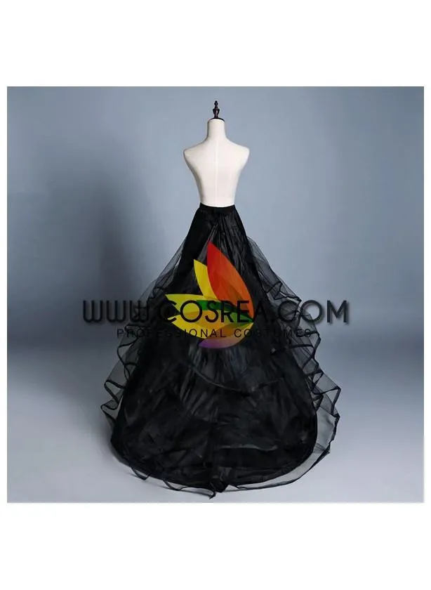 Black 2 Tier Multilayer Tulle Petticoat