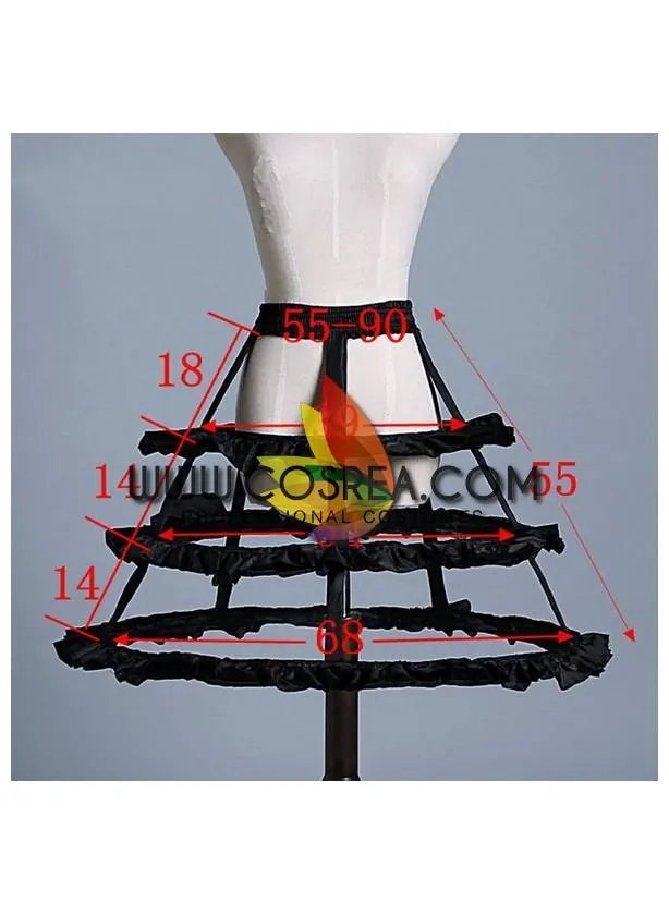 Black 3 Tier Bird Cage Petticoat