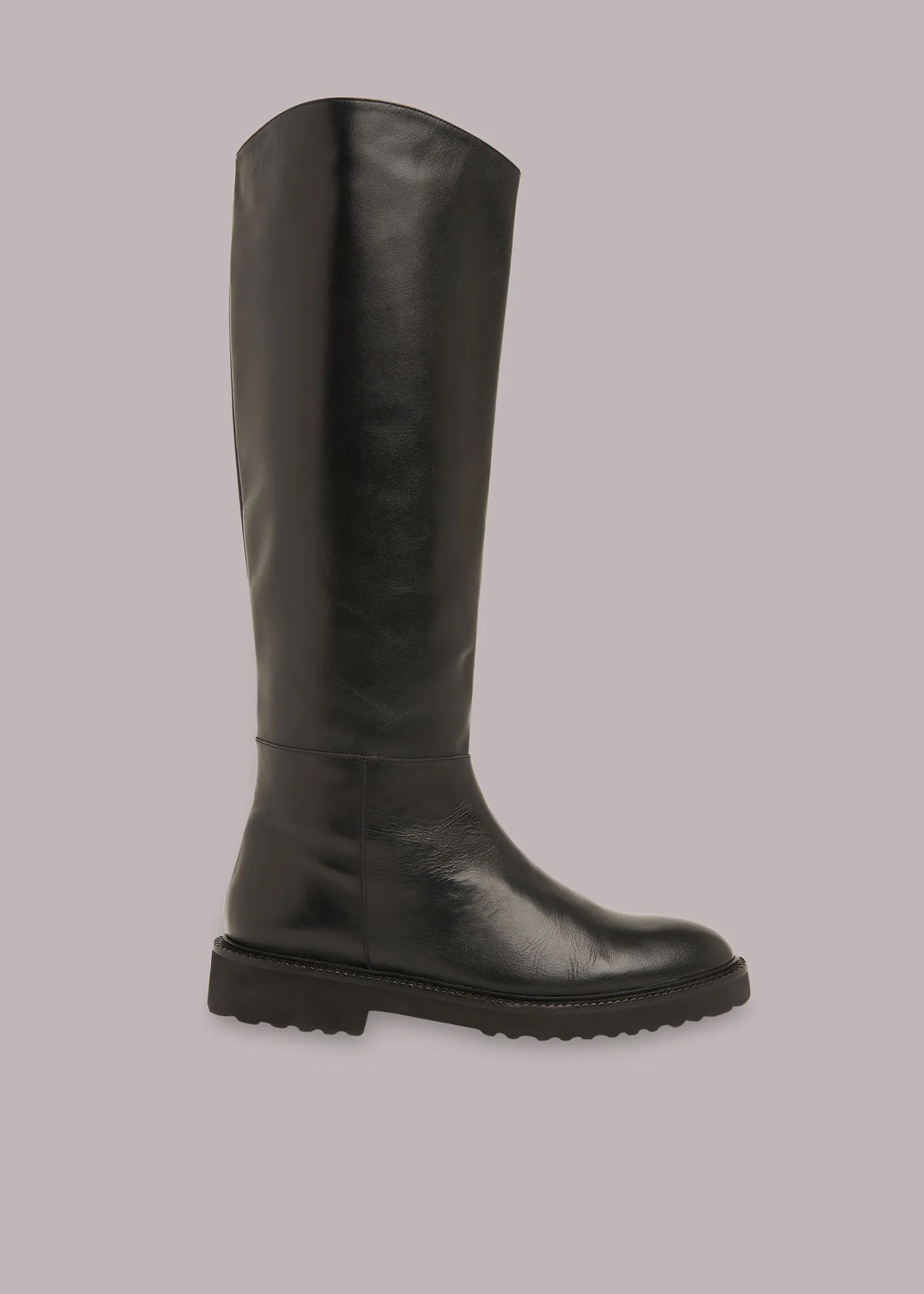 Black Hadlow Knee High Riding Boot