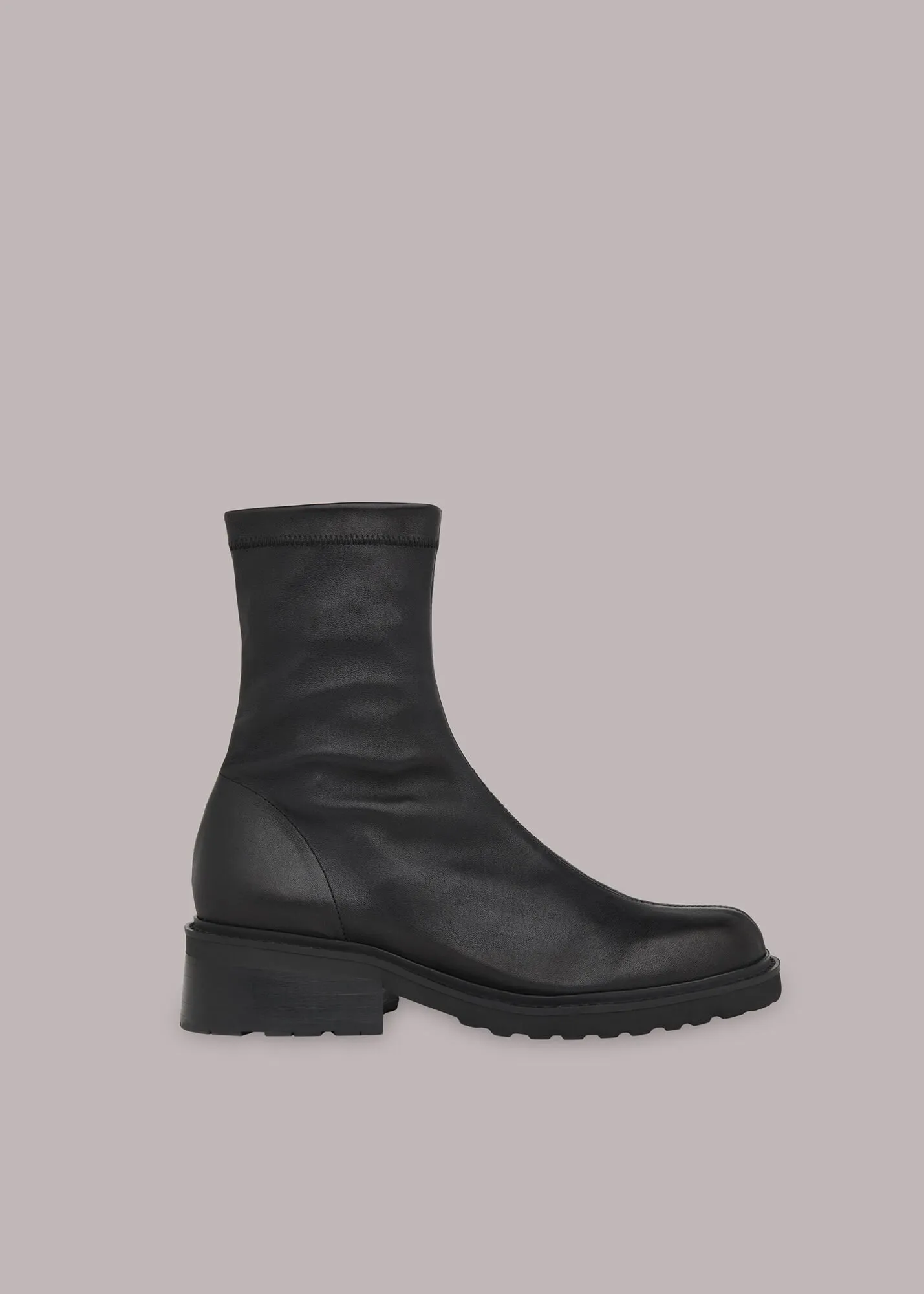 Black Paige Stretch Sock Boot