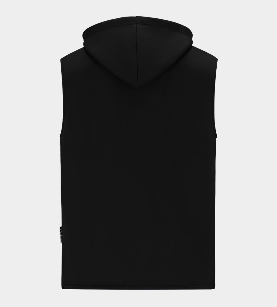 BLAZE SLEEVELESS HOODIE - BLACK