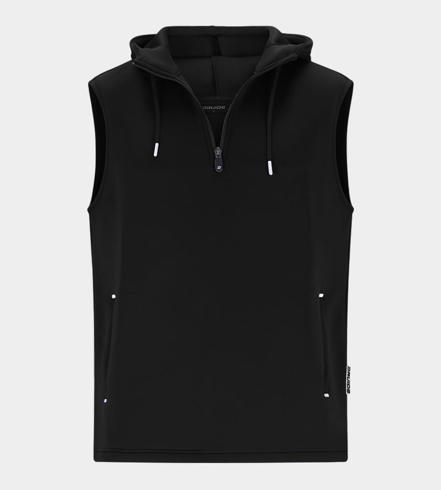 BLAZE SLEEVELESS HOODIE - BLACK