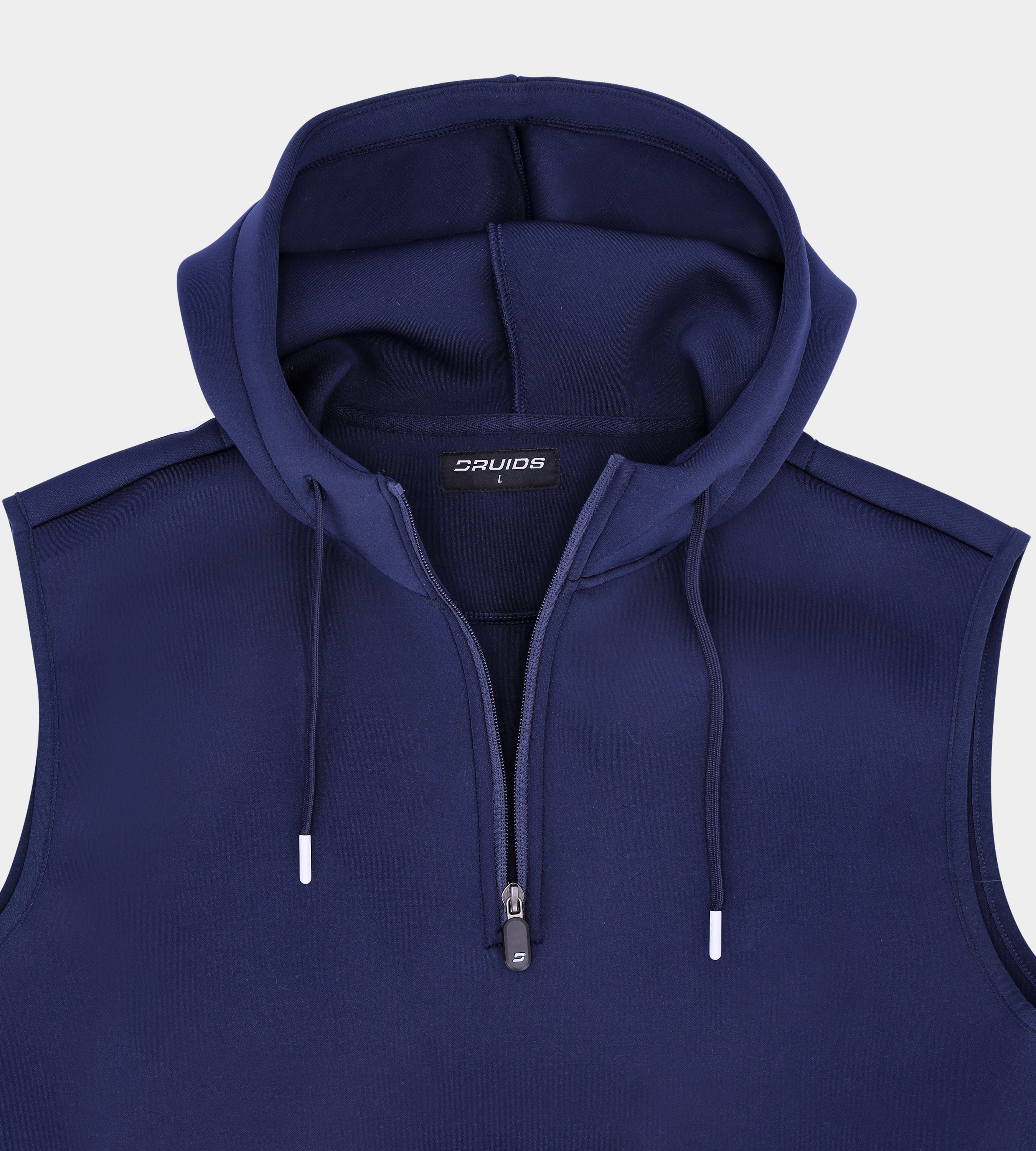 BLAZE SLEEVELESS HOODIE - NAVY