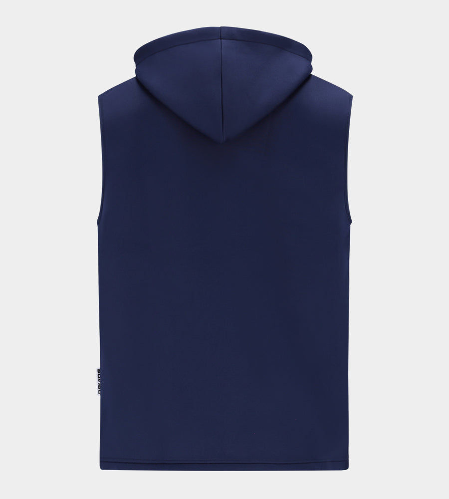 BLAZE SLEEVELESS HOODIE - NAVY