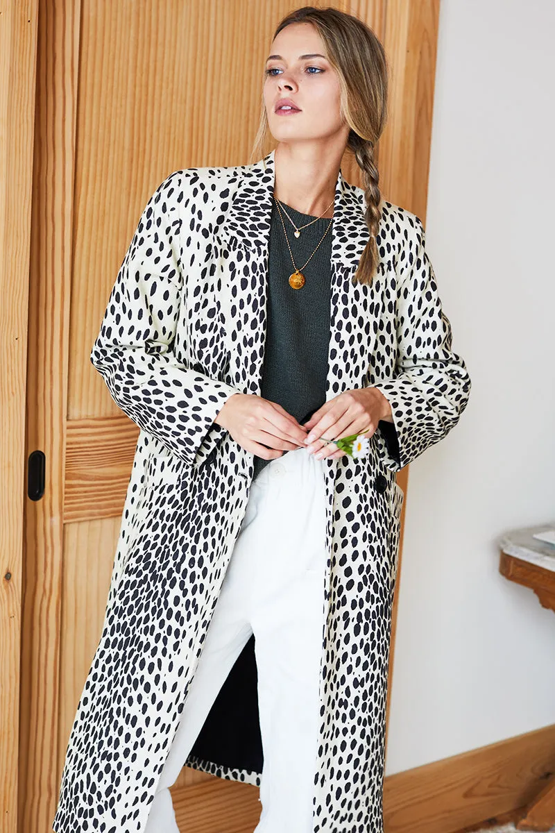 Bowery Coat - Leopard Linen