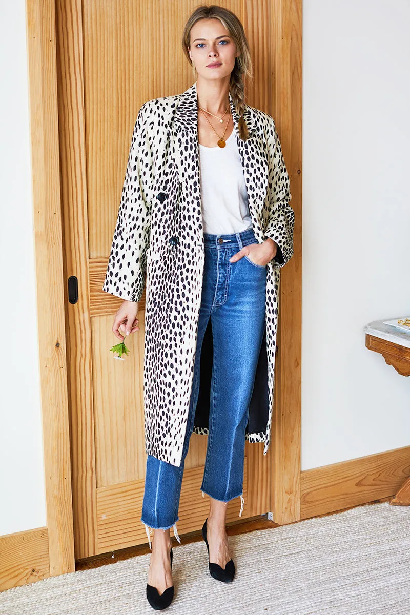 Bowery Coat - Leopard Linen