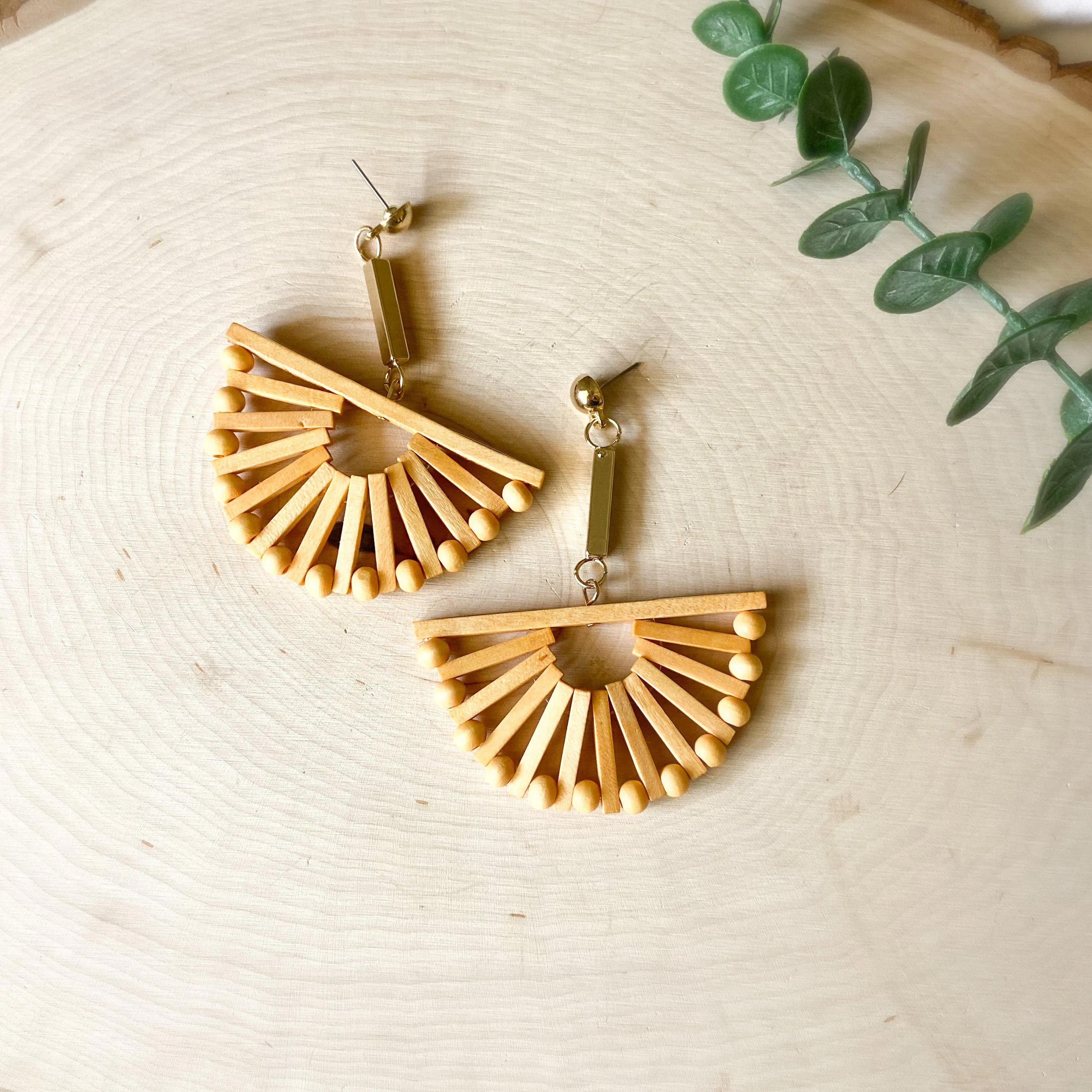 Costa Rica Wooden Statement Earrings