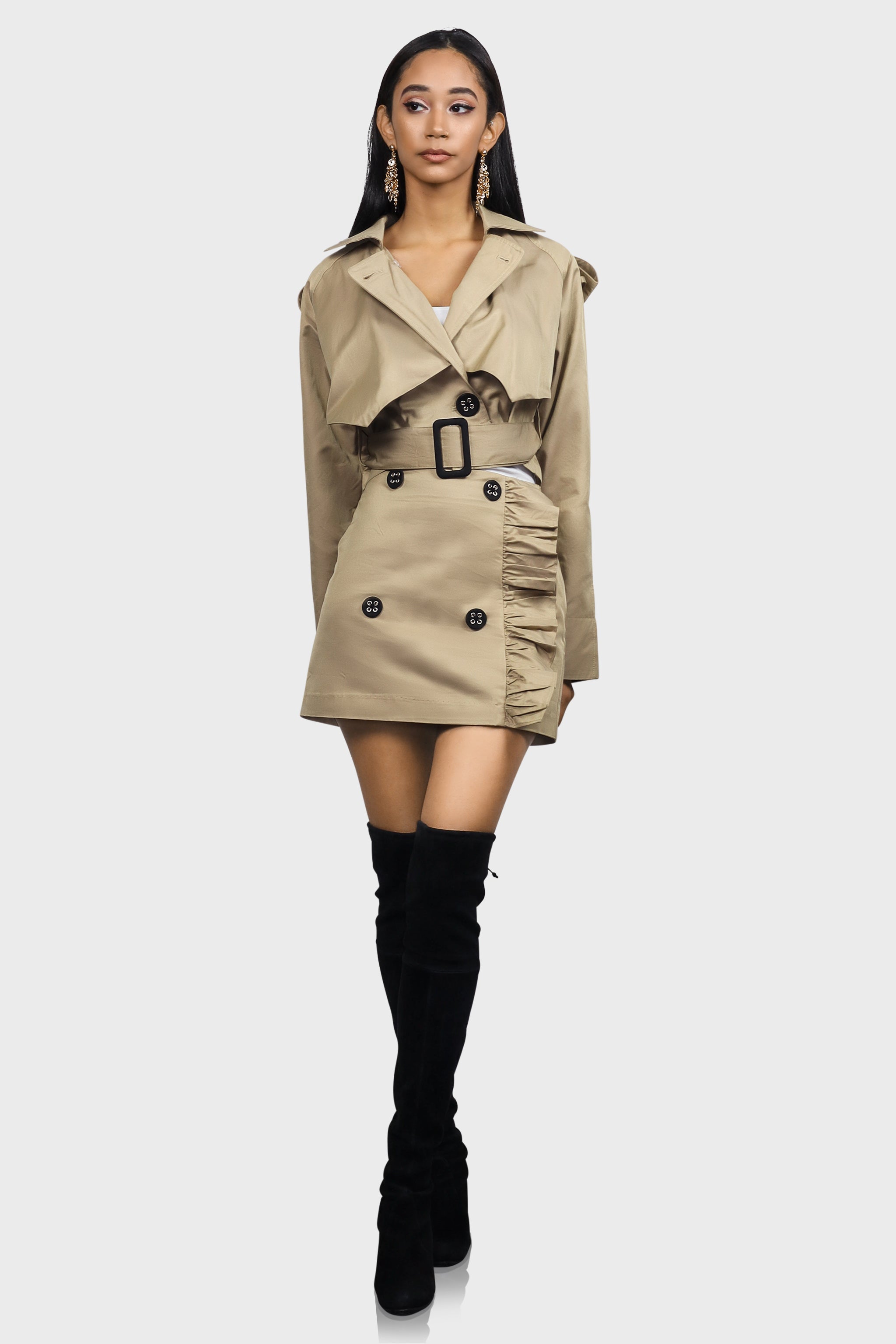 Cropped Trench Coat