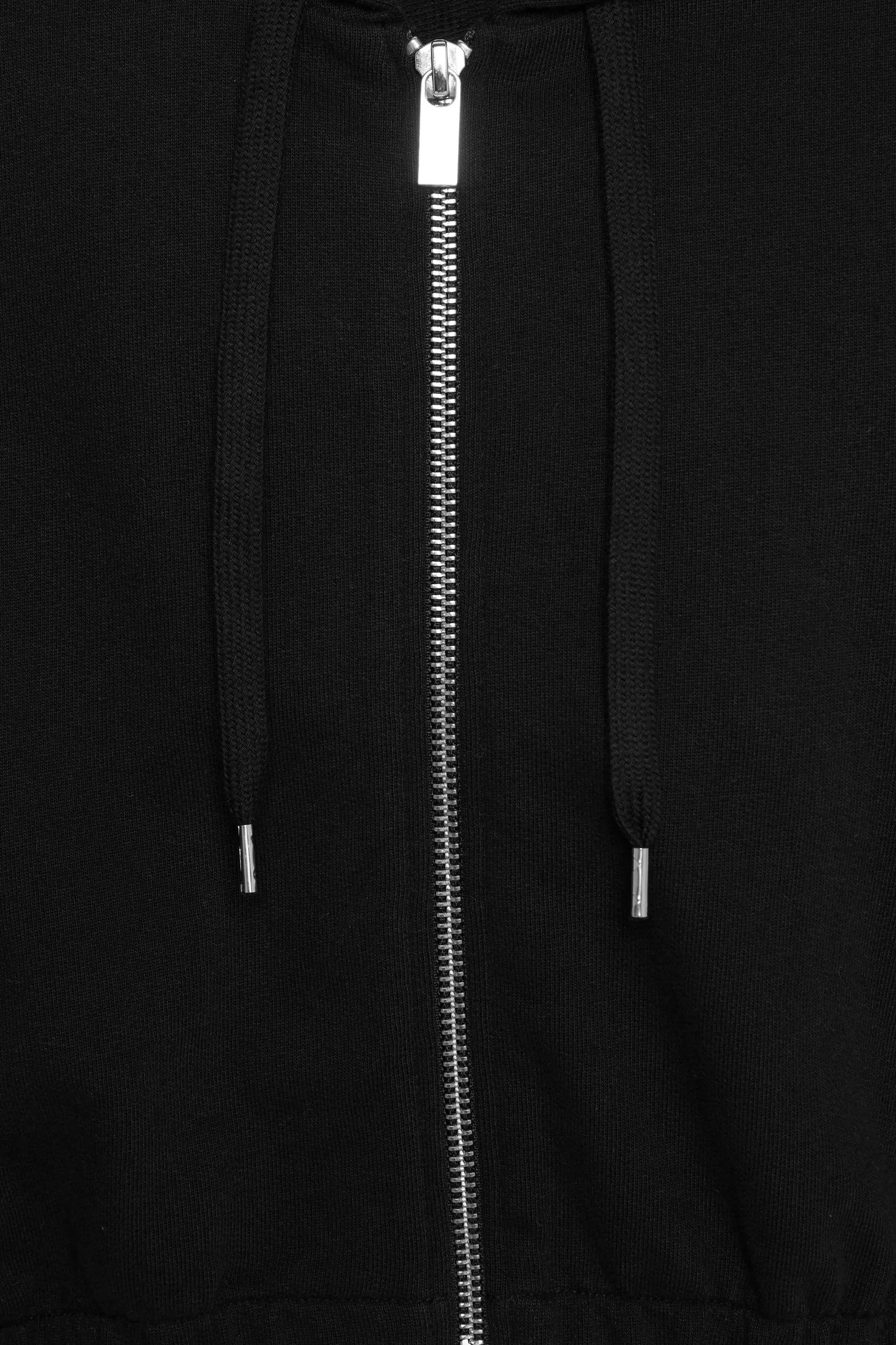 CROPPED ZIP-UP HOODIE