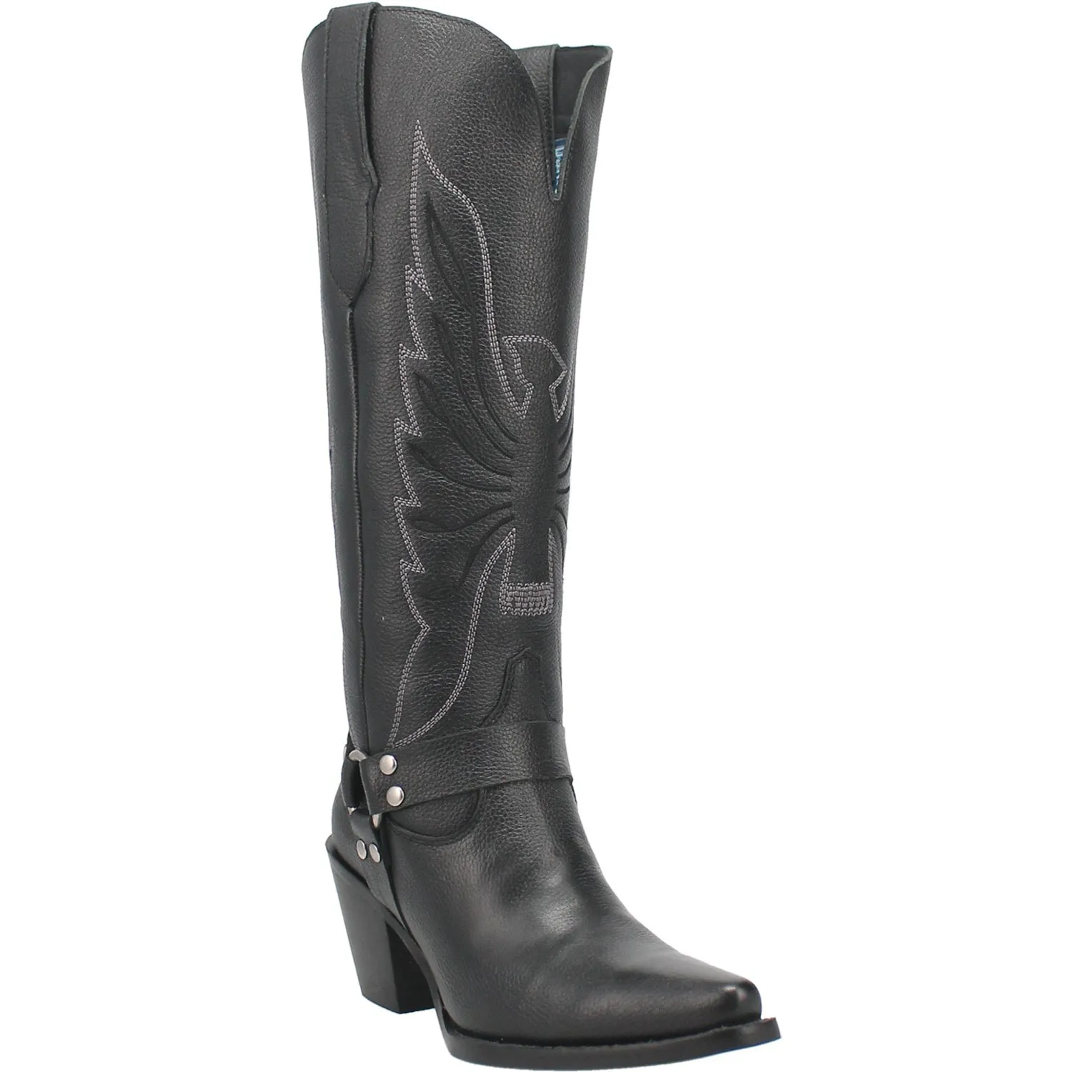 Dingo Womens Heavens To Betsy Cowboy Boots Leather Black