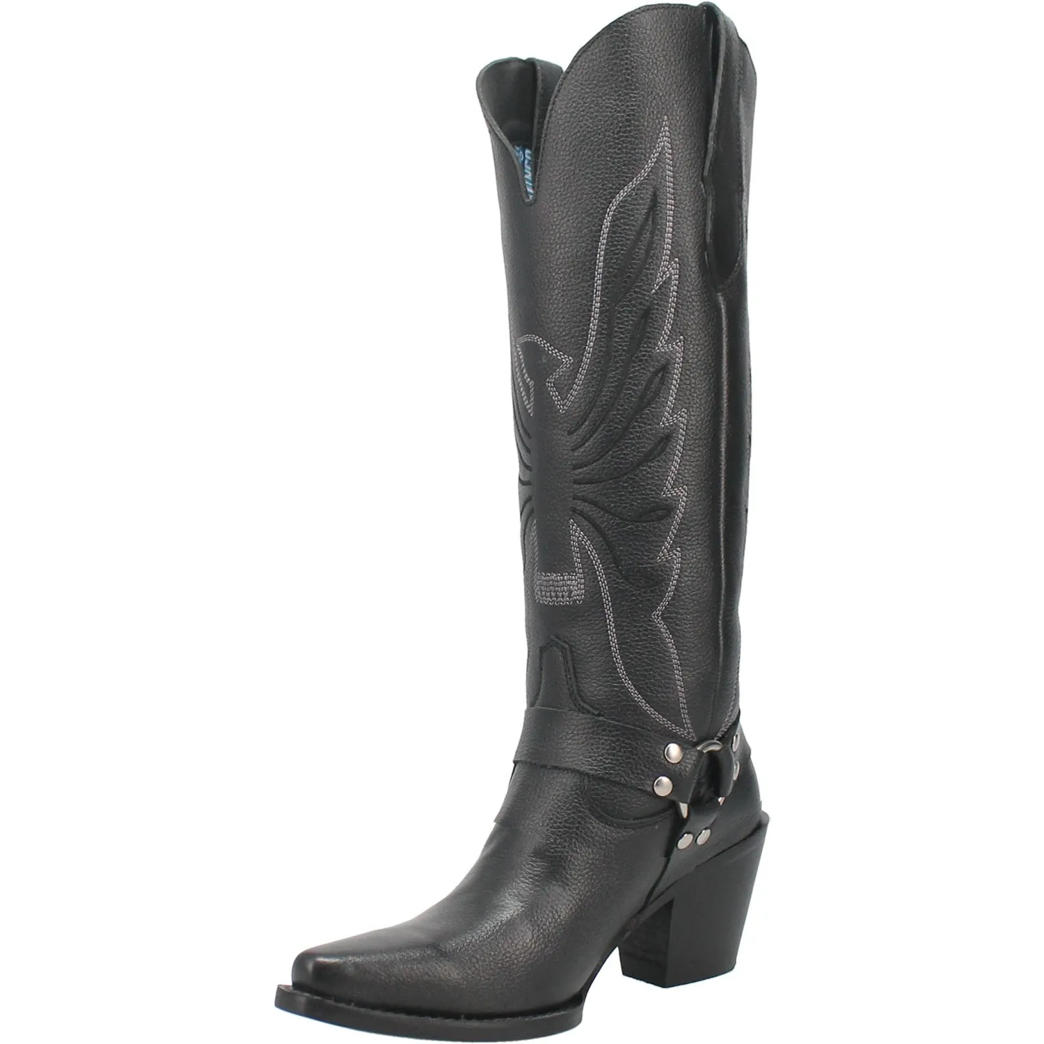 Dingo Womens Heavens To Betsy Cowboy Boots Leather Black