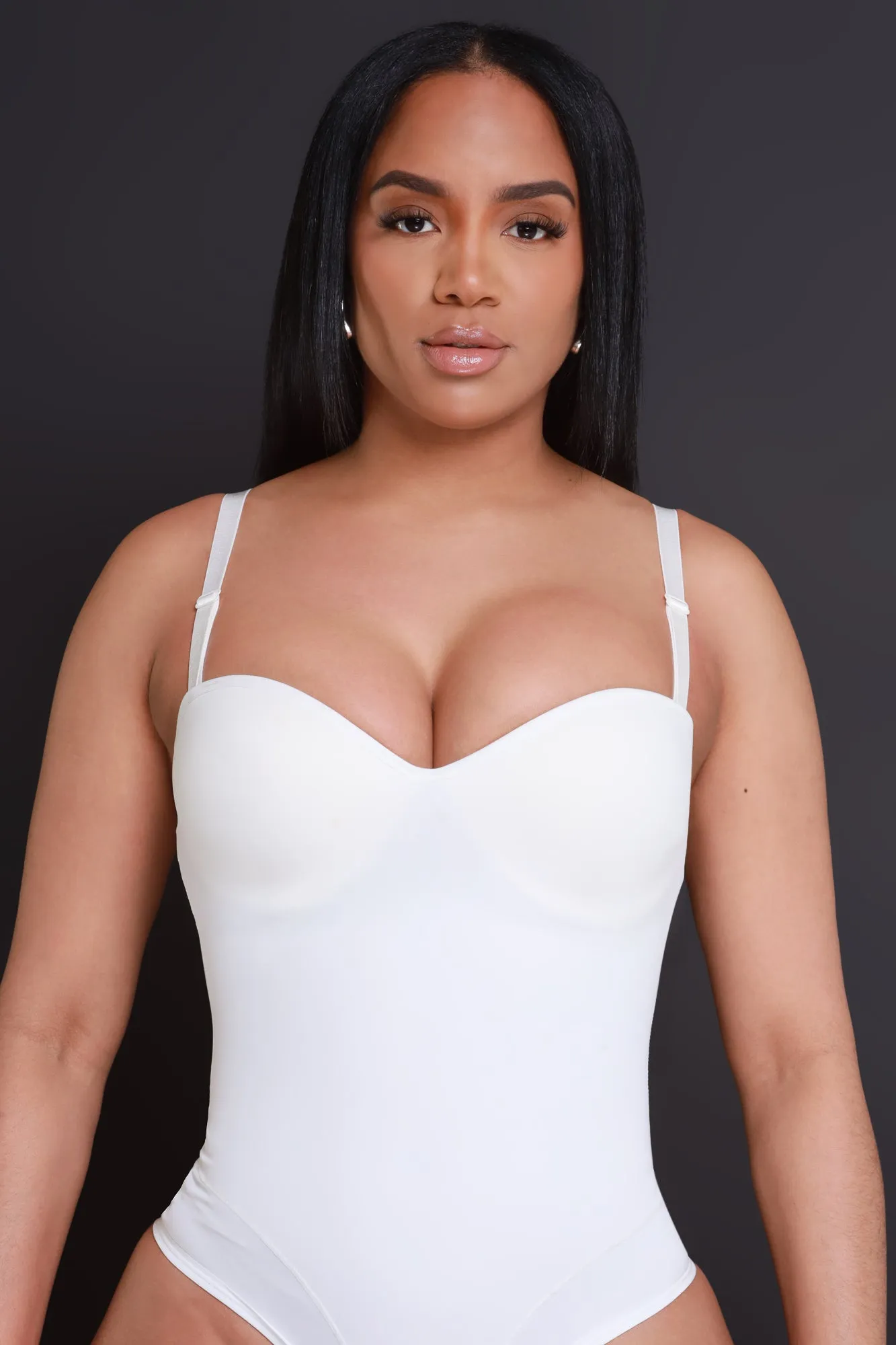 Doctored Form Shapewear Thong Bodysuit - White No. 126