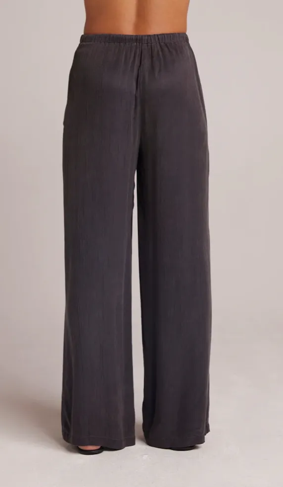 Easy Pleated Wide Leg Pant-  Slate Charcoal