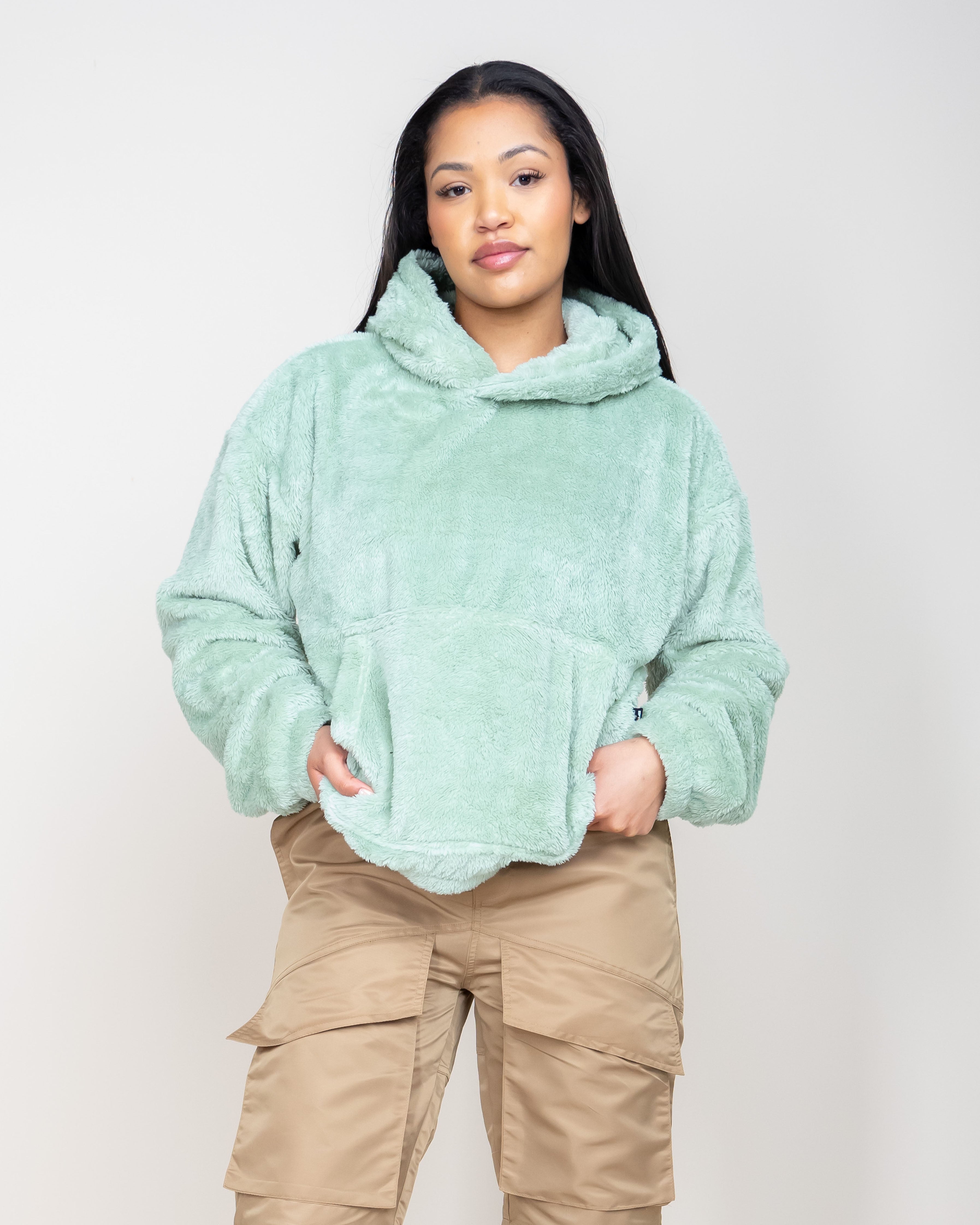 EPTM FUZZY HOODIE-MINT