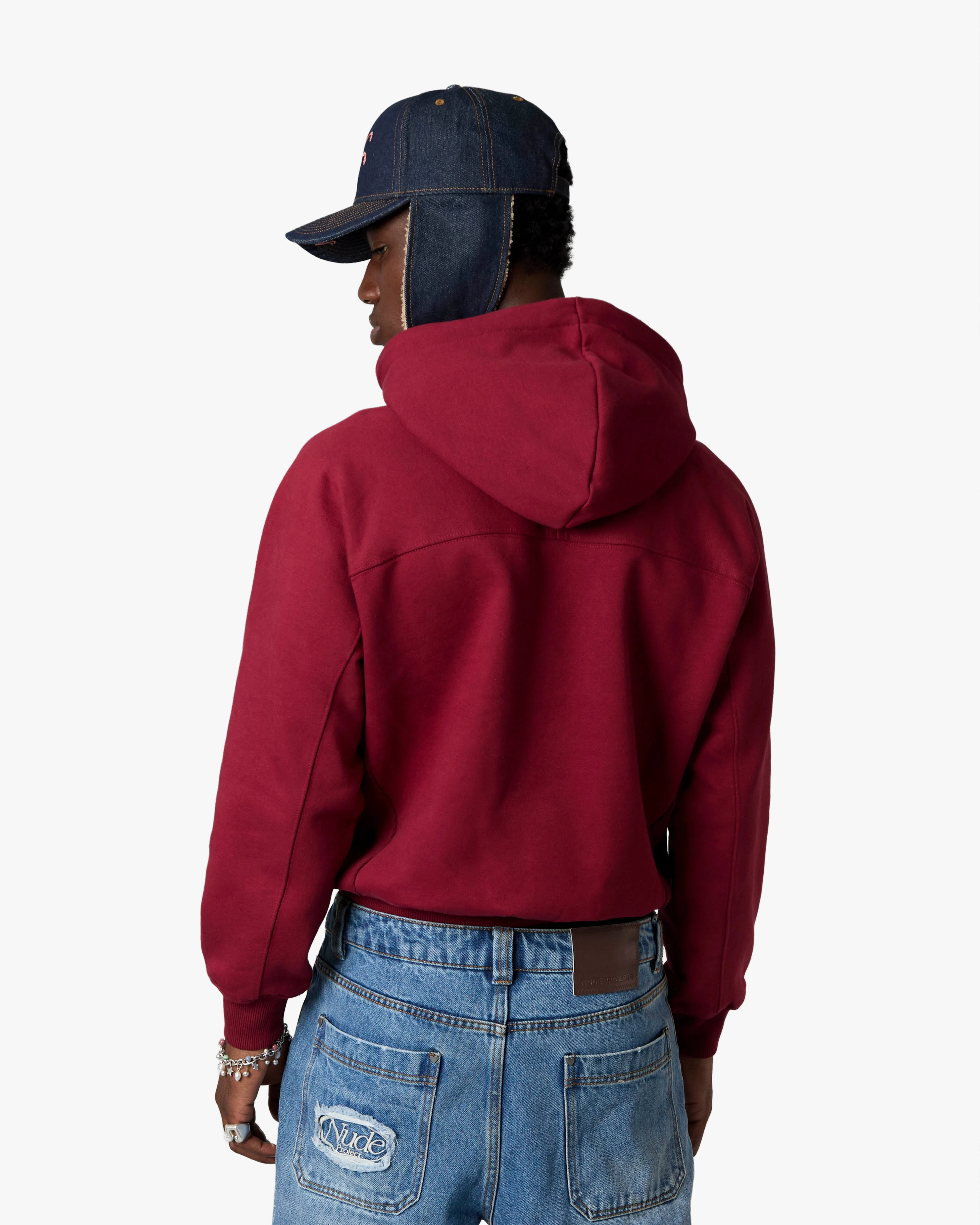 ESSENTIALS HOODIE BURGUNDY