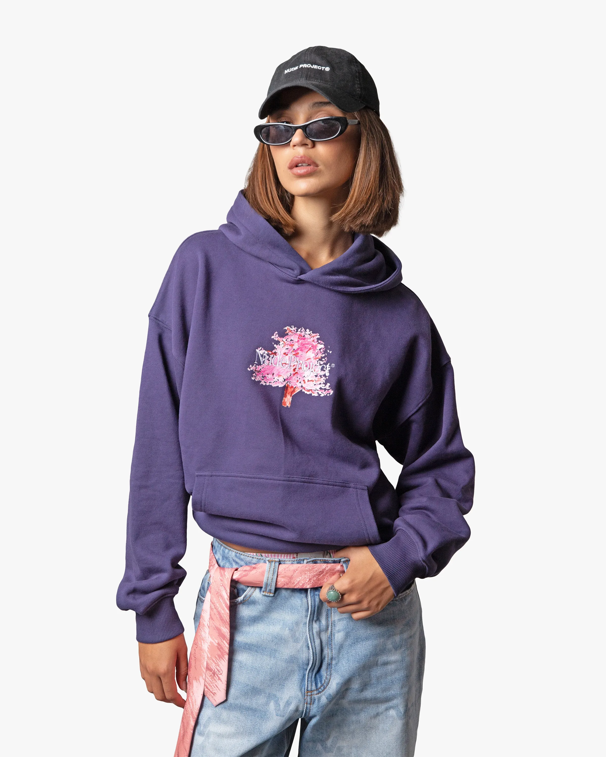 FLEUR DE CERISIER HOODIE NAVY