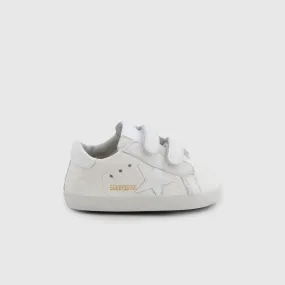 Golden Goose Sstar White Sneaker For Newborns