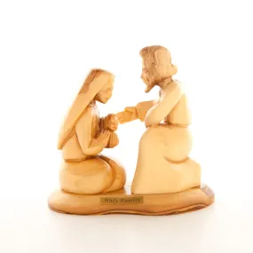 Holy Family Wooden Hand Carving from Bethlehem 6.5