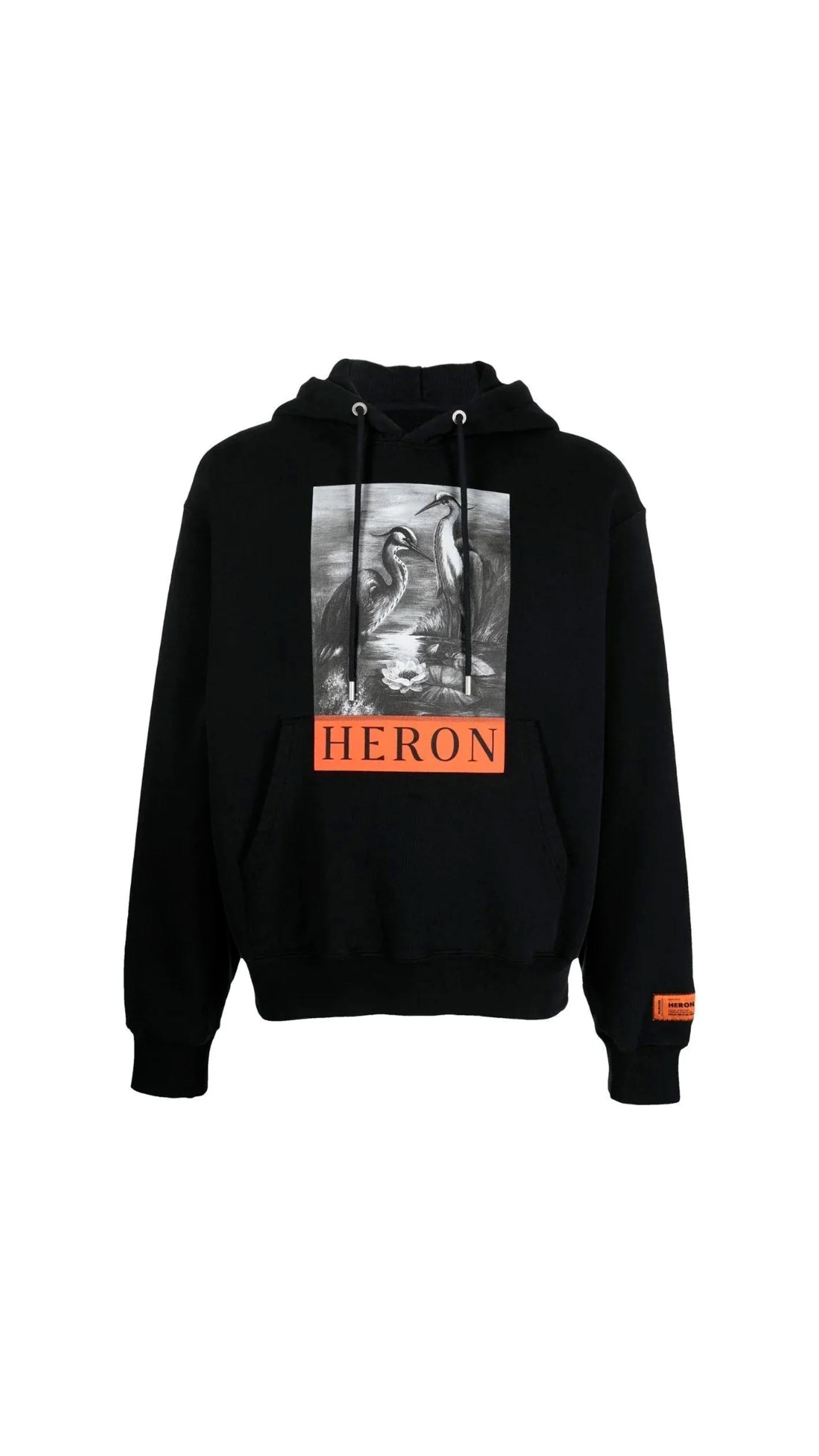 Hoodie in Cotton - Black