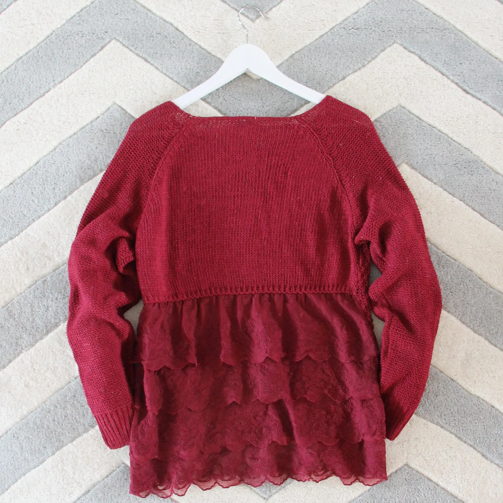 Iced Lace Sweater in Sweetheart