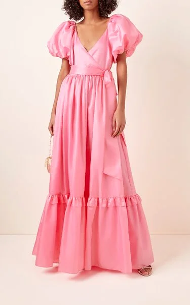 Ida Ruffled Taffeta Gown