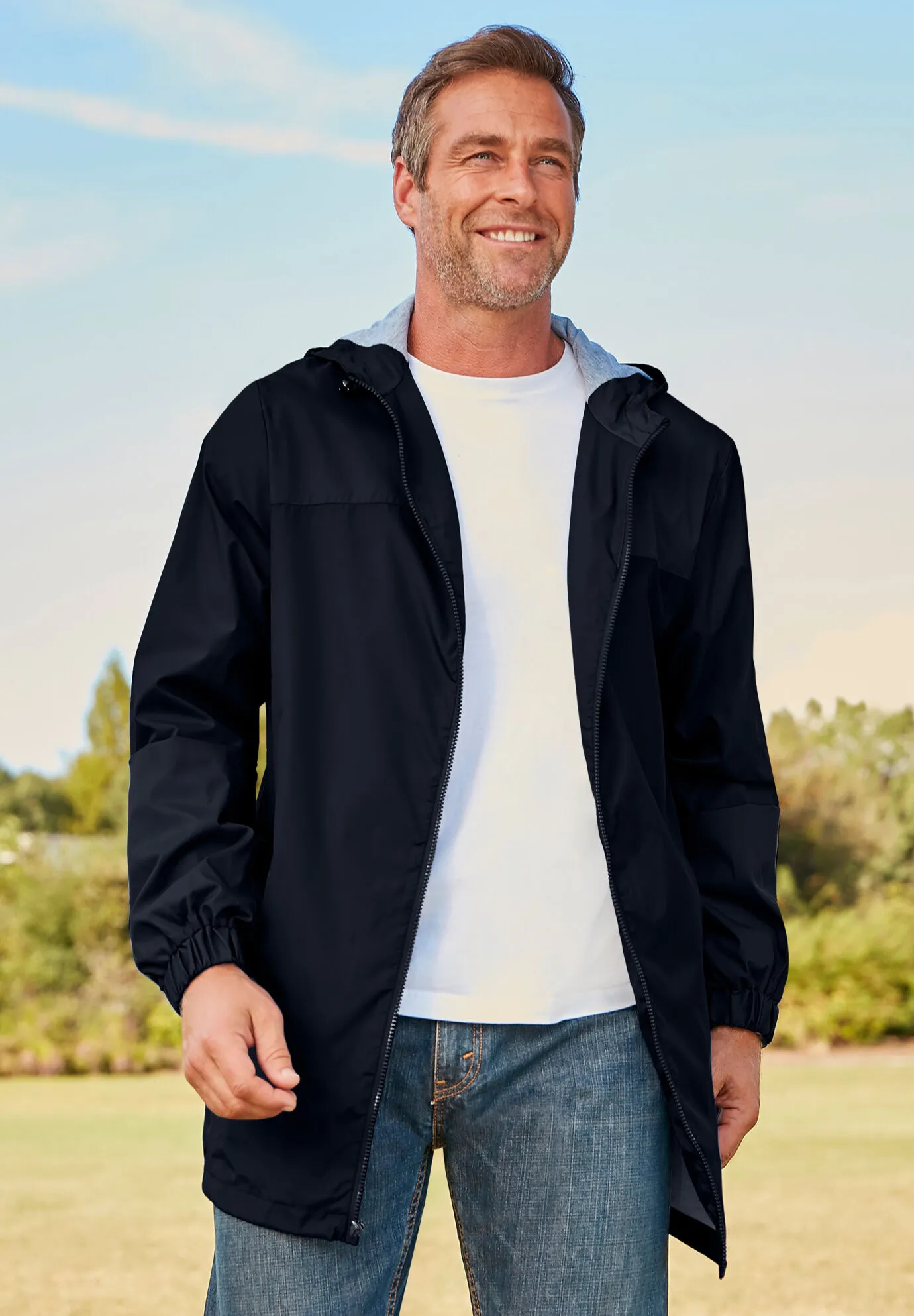 Jersey-Lined Windbreaker