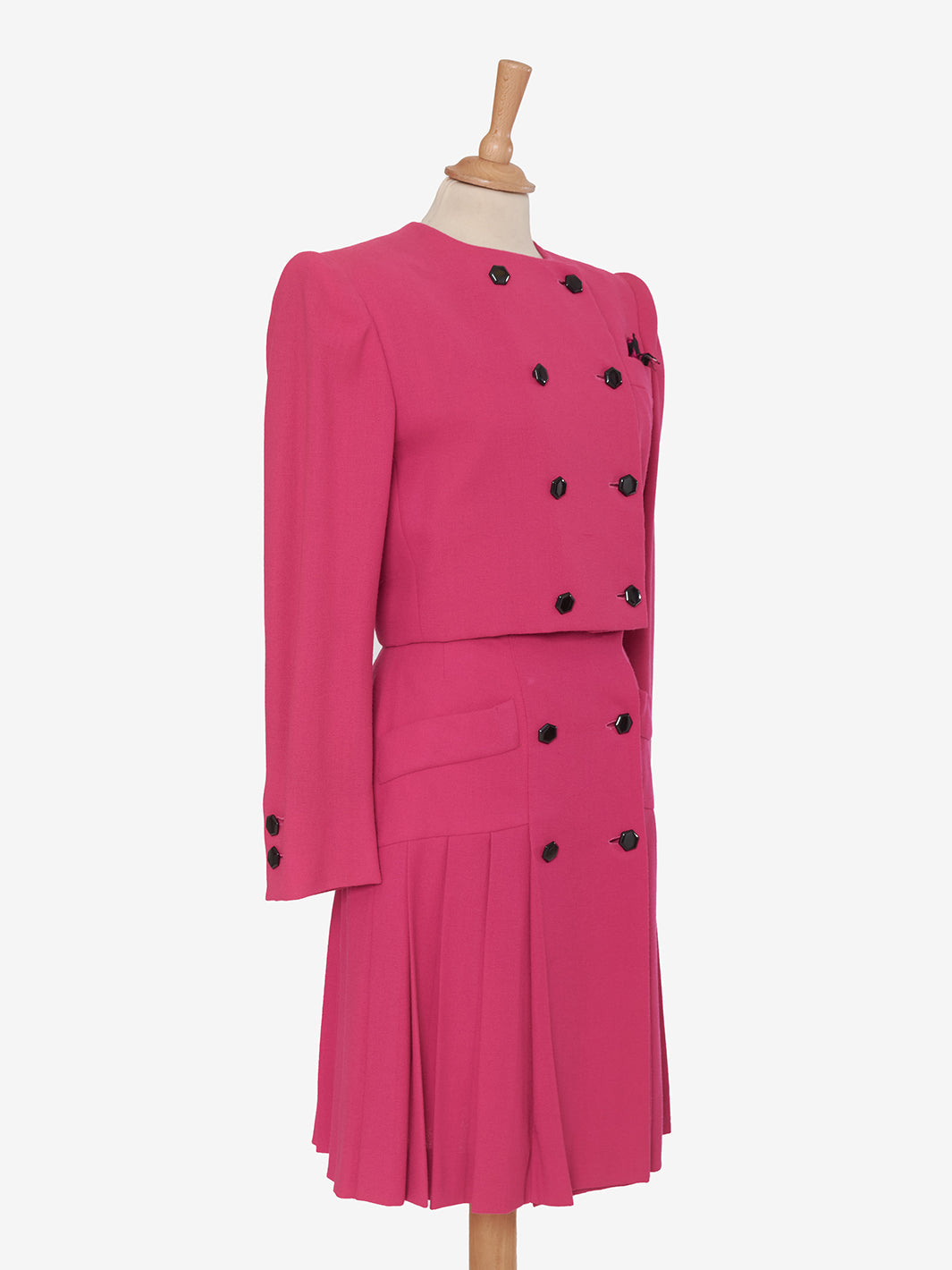 Juanita Sabbadini Fuchsia Wool Crepe Tailleur