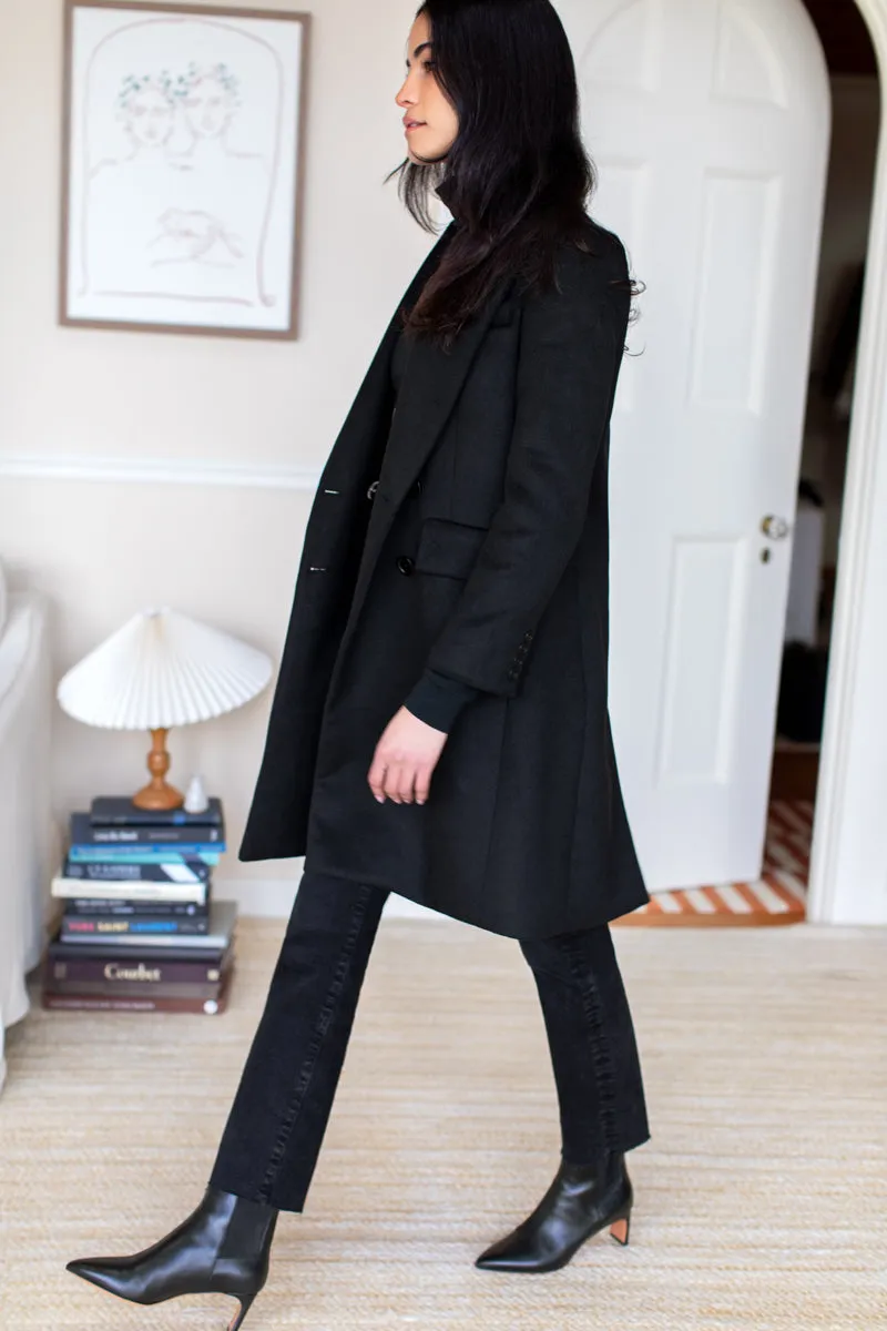 Julius Coat - Black Wool Cashmere