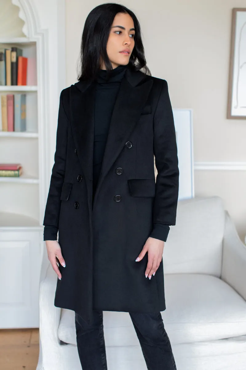 Julius Coat - Black Wool Cashmere