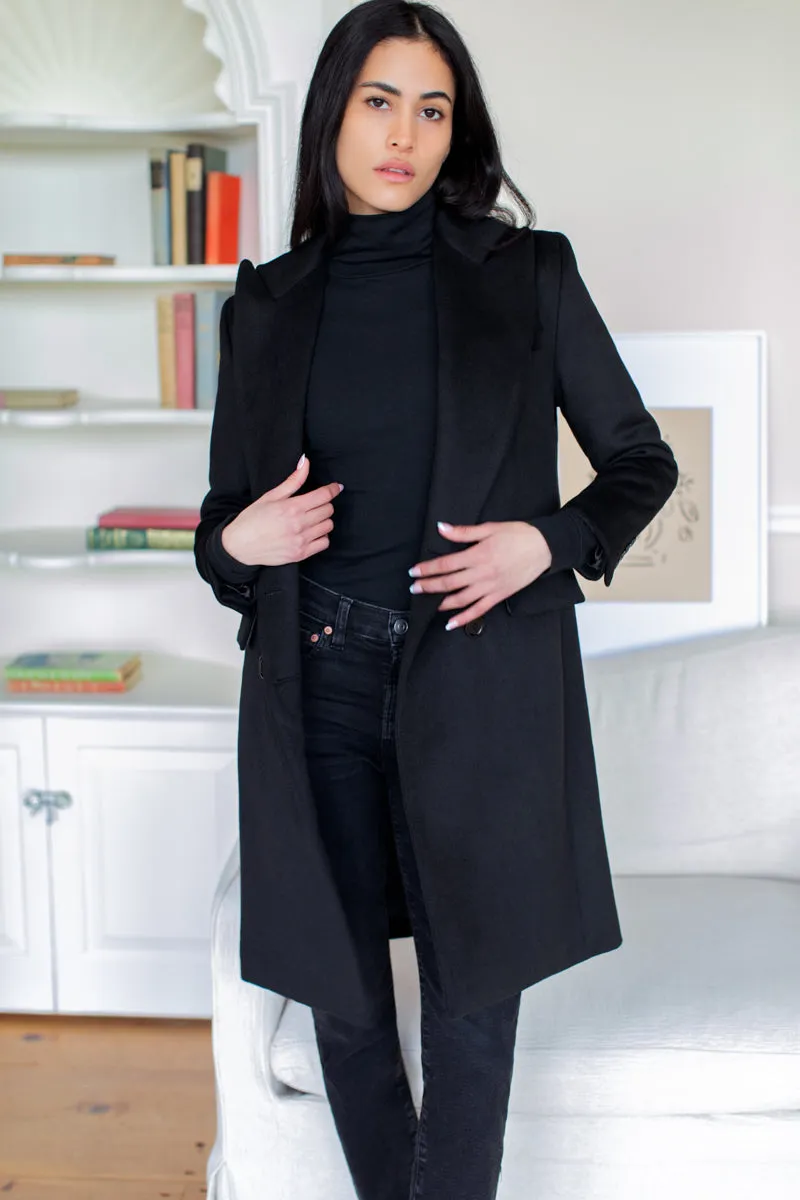 Julius Coat - Black Wool Cashmere