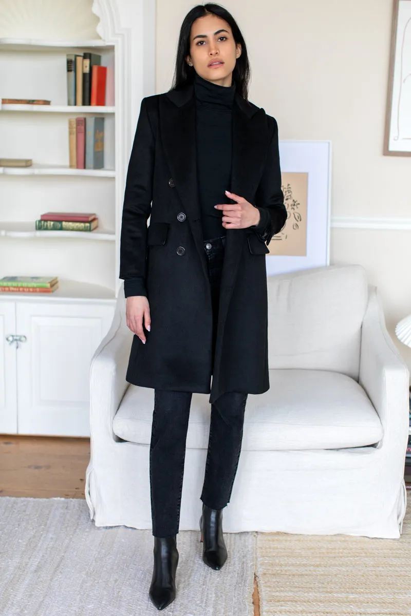 Julius Coat - Black Wool Cashmere