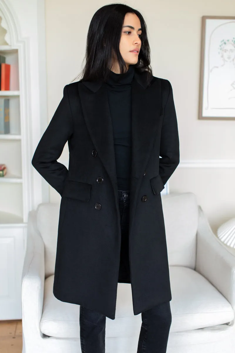 Julius Coat - Black Wool Cashmere