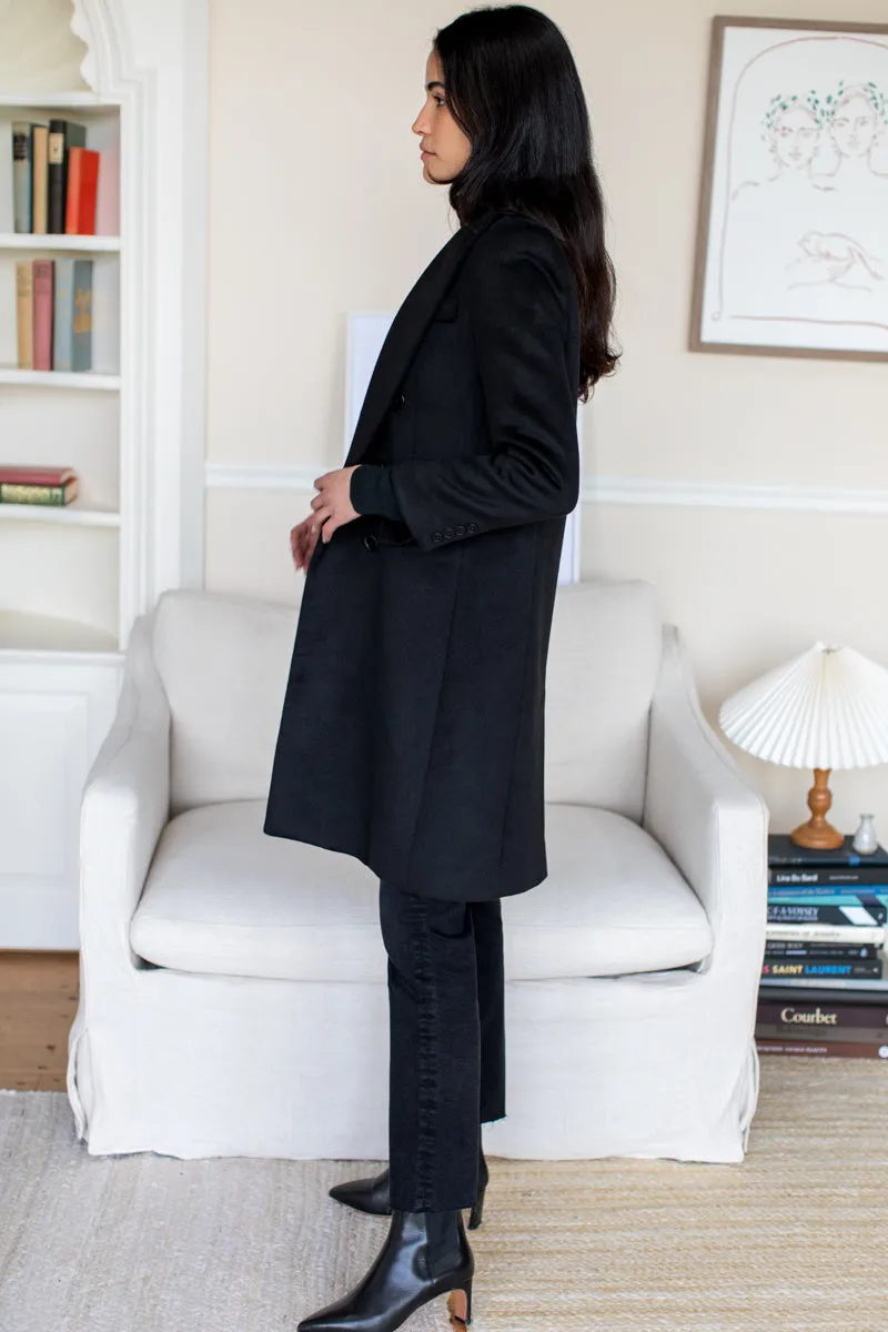 Julius Coat - Black Wool Cashmere