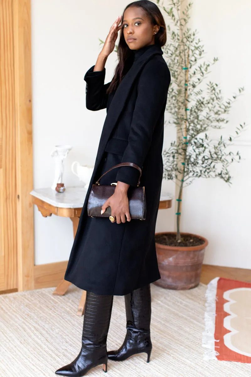 Julius Long Coat - Black Wool Cashmere