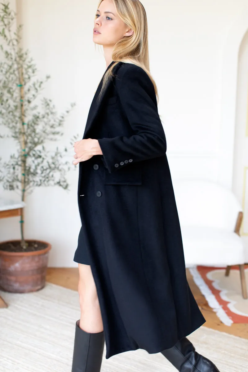 Julius Long Coat - Black Wool Cashmere