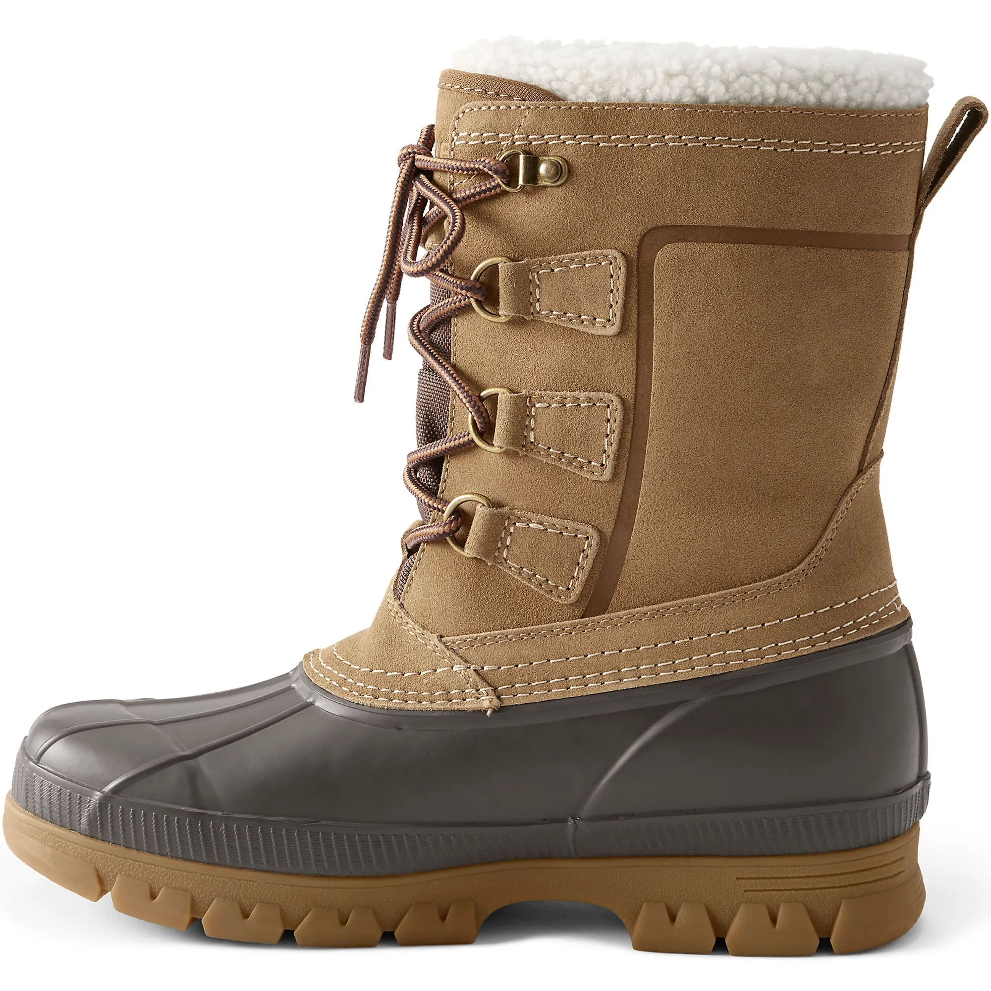 Lands' End Men's Expedition Suede Insulated Winter Snow Boots