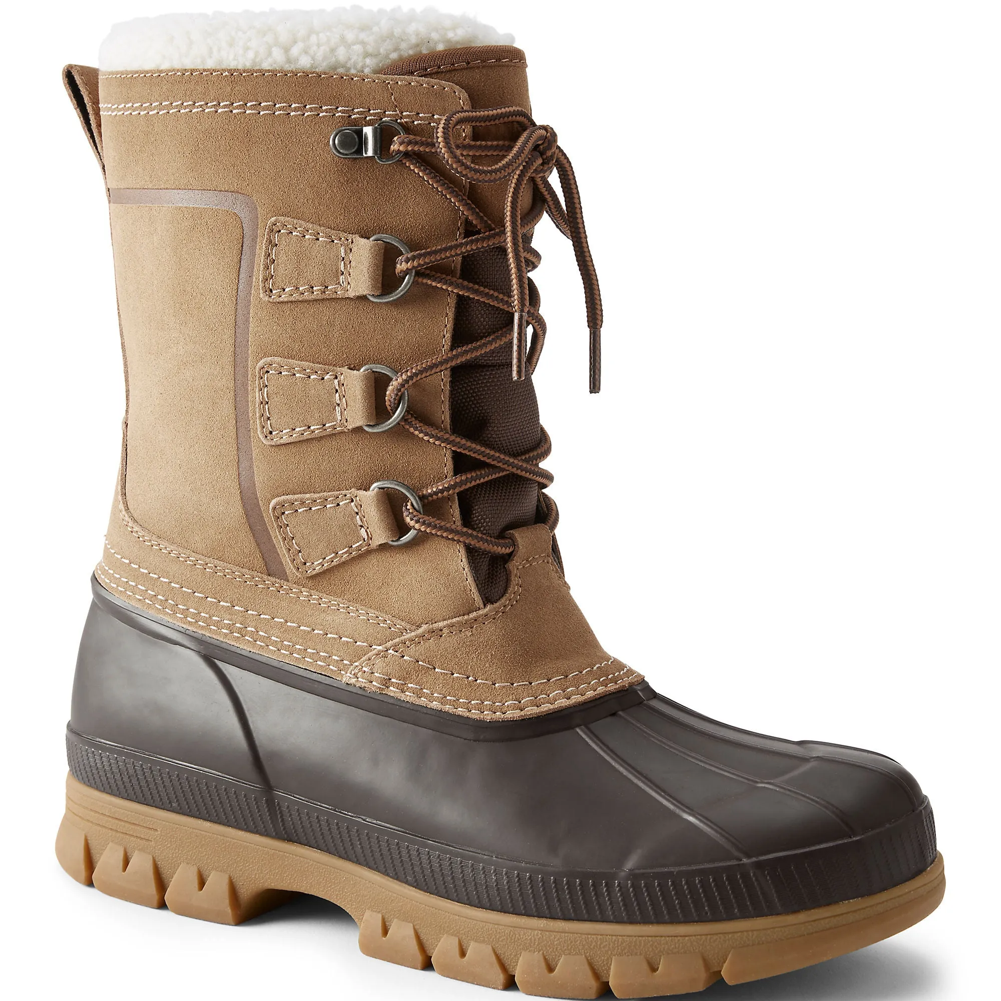 Lands' End Men's Expedition Suede Insulated Winter Snow Boots