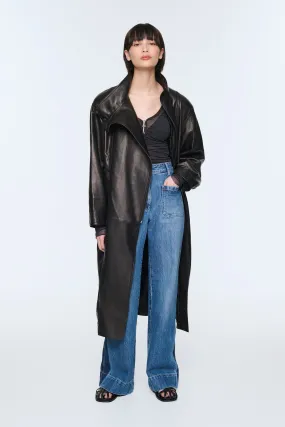 Layla Leather Coat - Pre Order